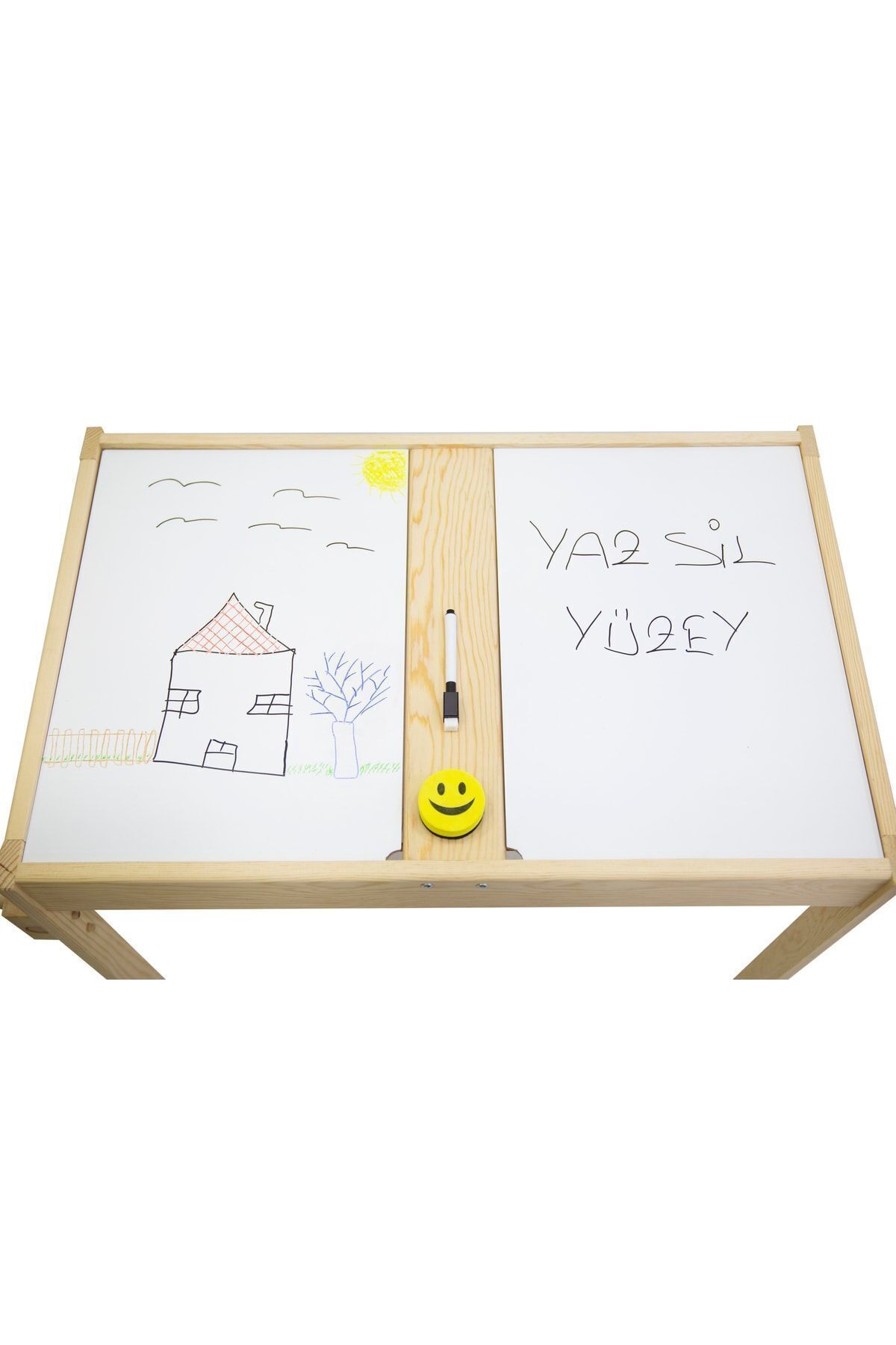 میز چوبی سنسیشن تابستانی با سطح قابل پاک شدن و رول کاغذ