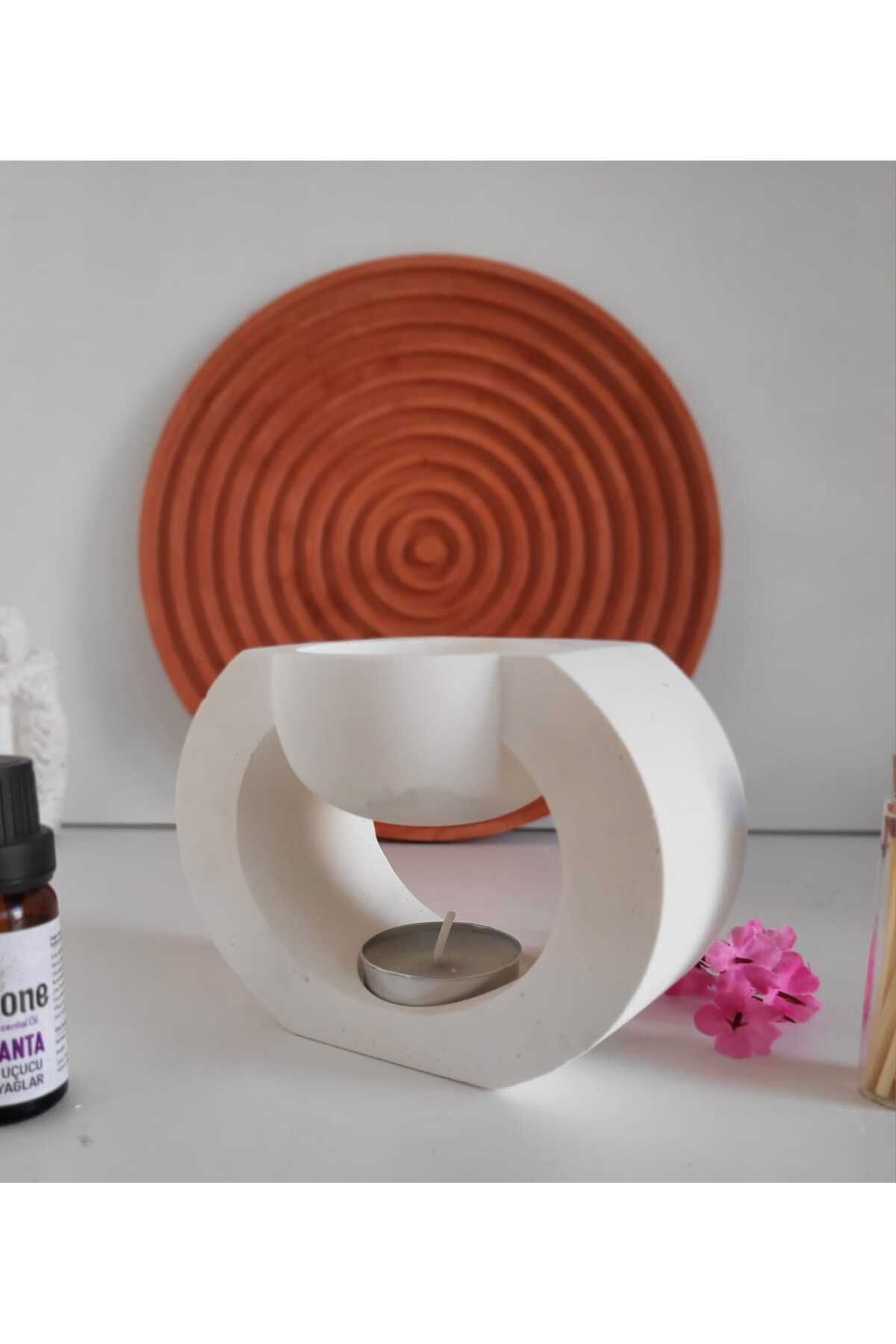 Beyaz Minimalist Beton Buhardanlık Aromaterapy