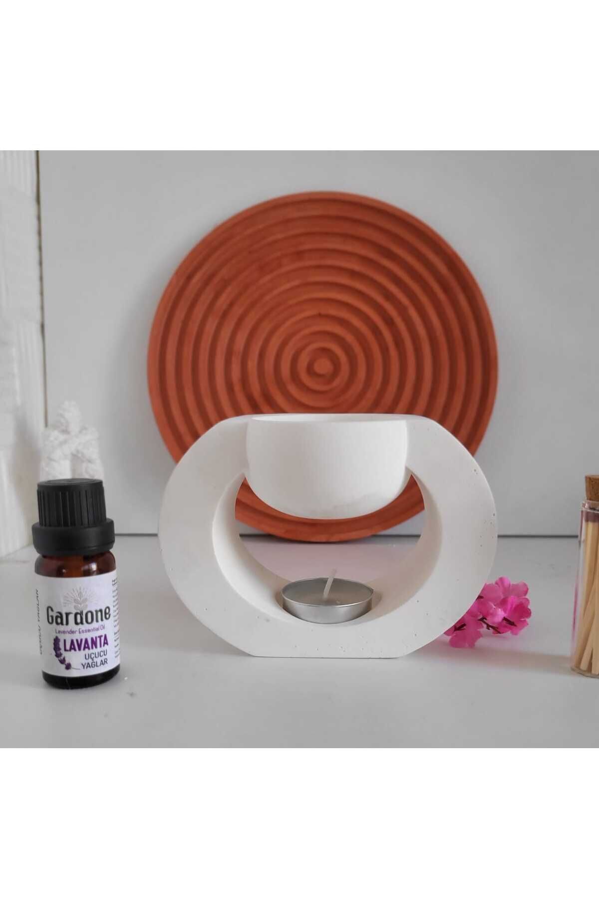 Beyaz Minimalist Beton Buhardanlık Aromaterapy