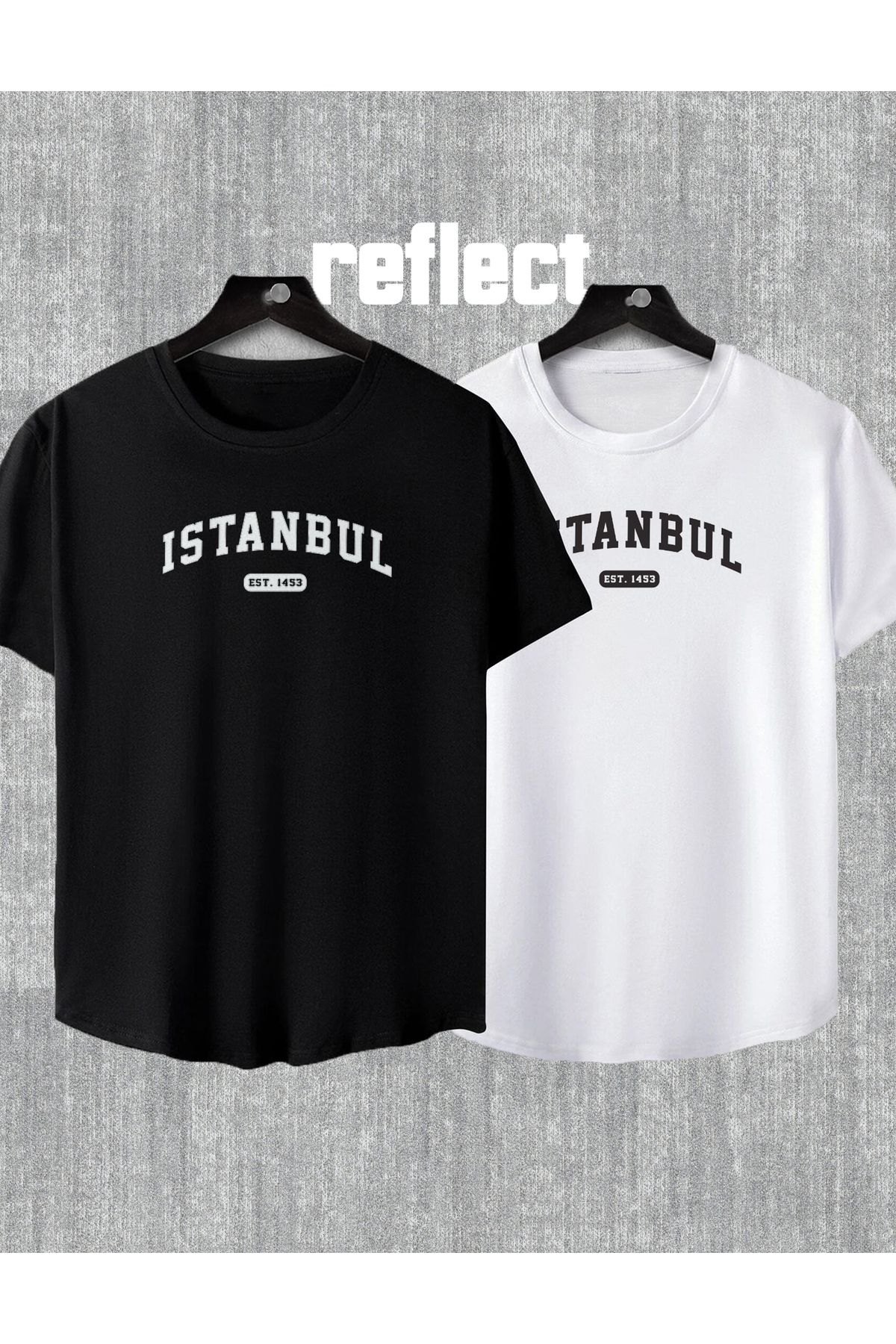 viperkombin-Istanbul Printed Oval Cut T-Shirt 1