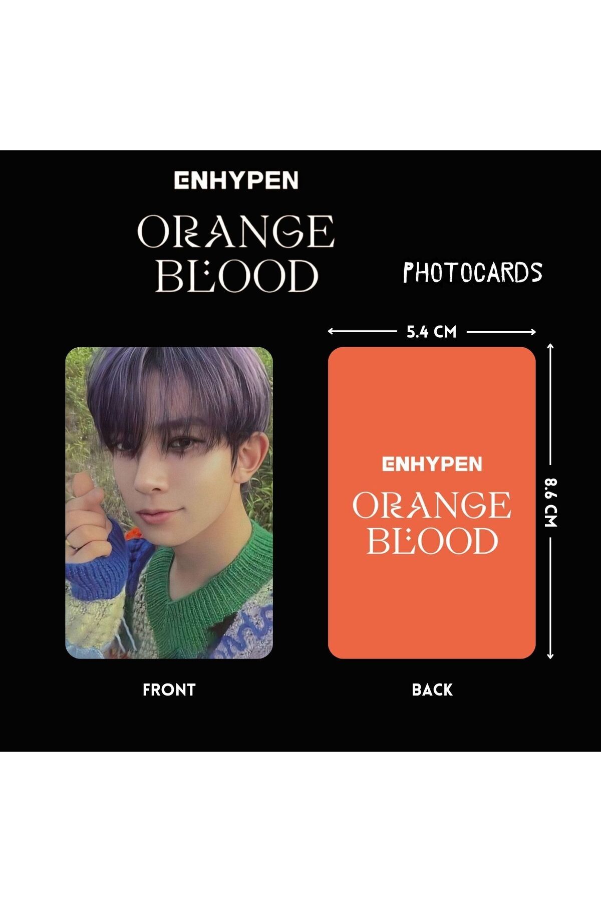 Kpop Dünyasi ENHYPEN HEESEUNG '' Orange Blood '' Photocards Set