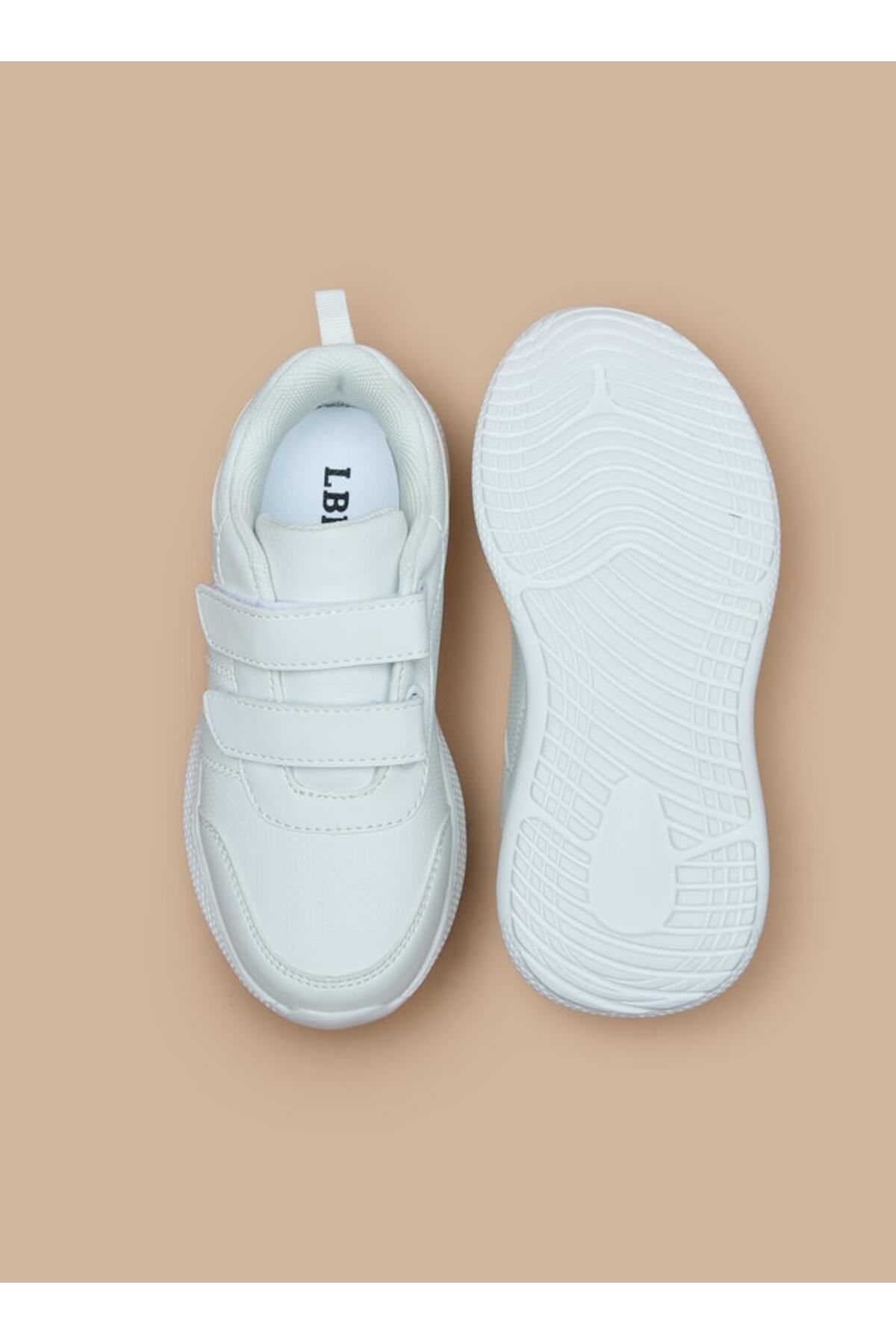 LBL by Shoexpress-Solid School Shoes with Hook and Loop Closure 4