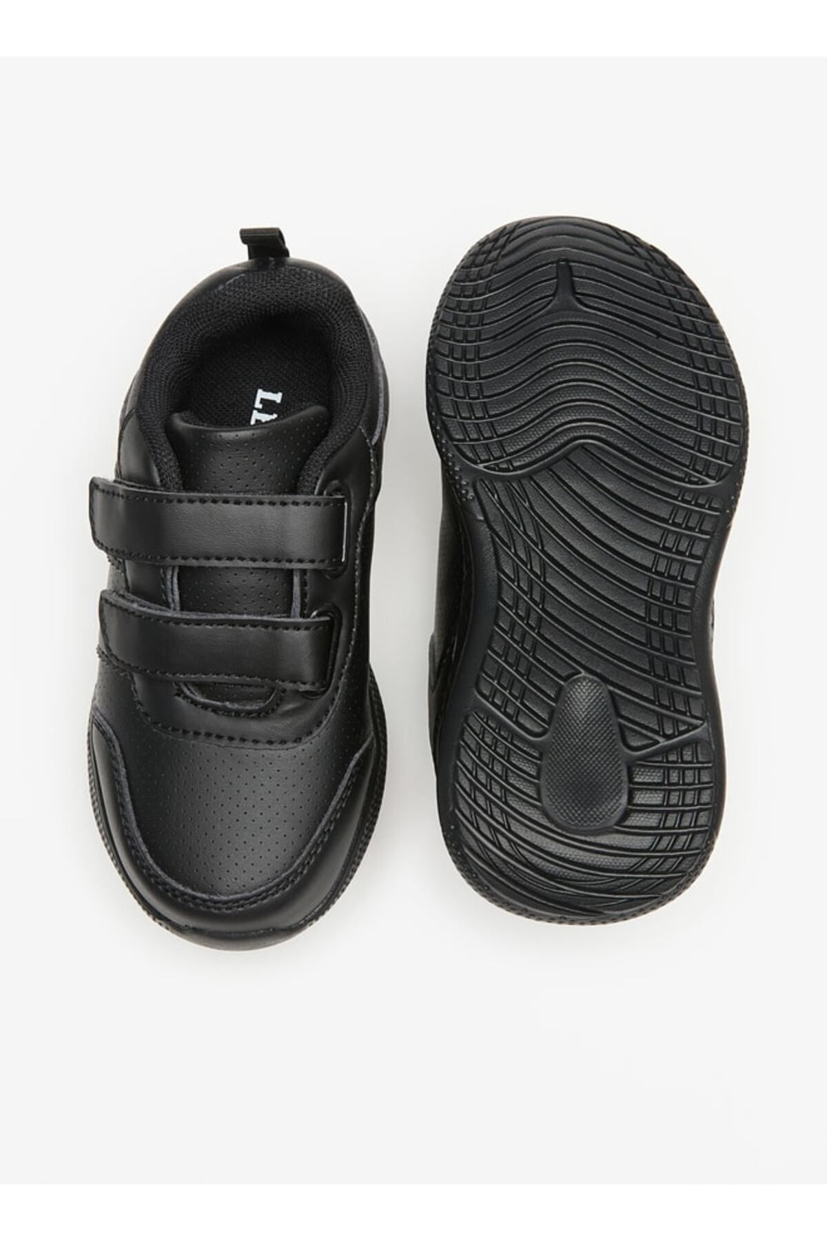 LBL by Shoexpress-Solid School Shoes with Hook and Loop Closure 4