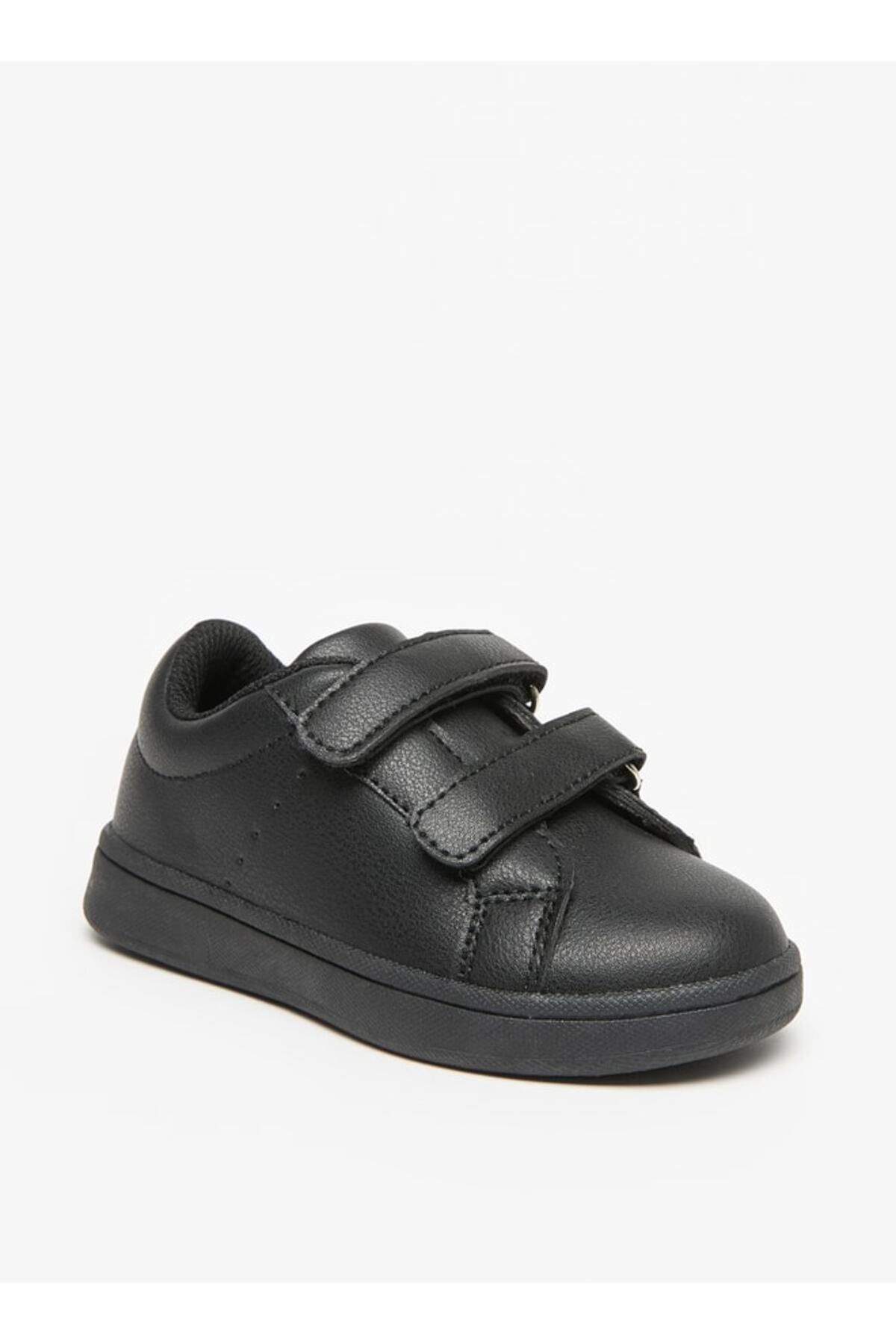 LBL by Shoexpress-Panelled School Shoes with Hook and Loop Closure 1