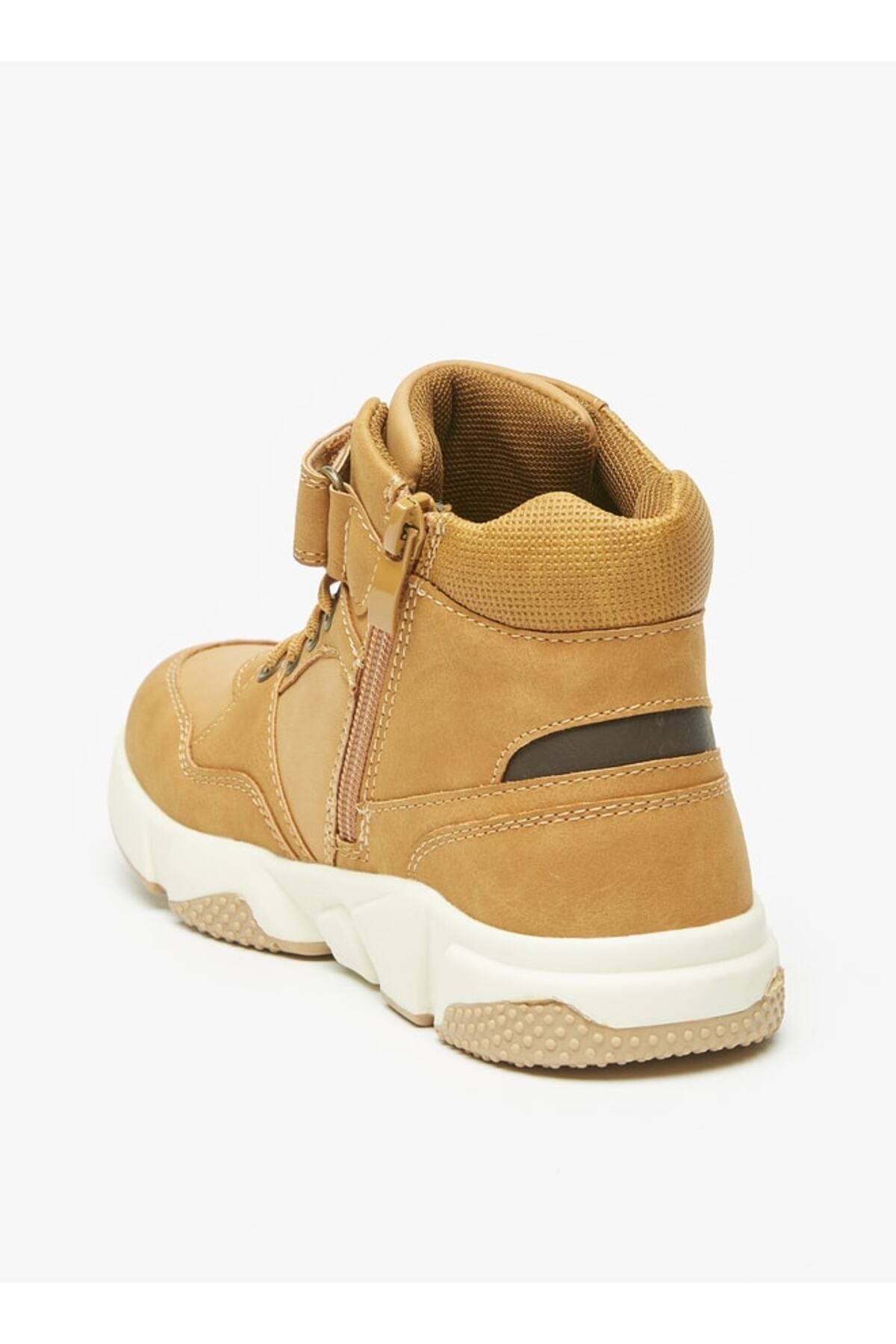 LBL by Shoexpress-Textured Ankle Boots with Hook and Loop Closure 2