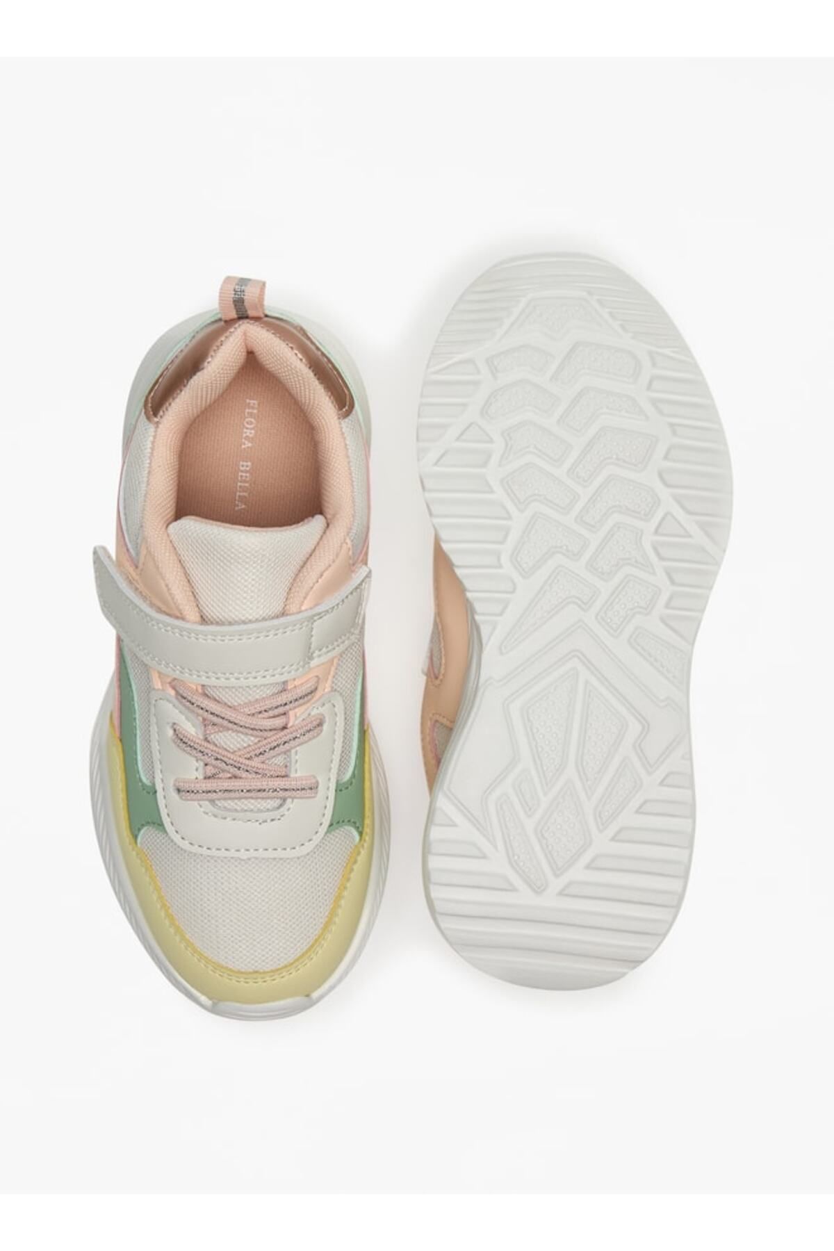 Flora Bella by Shoexpress-Colourblock Sneakers with Hook and Loop Closure 4