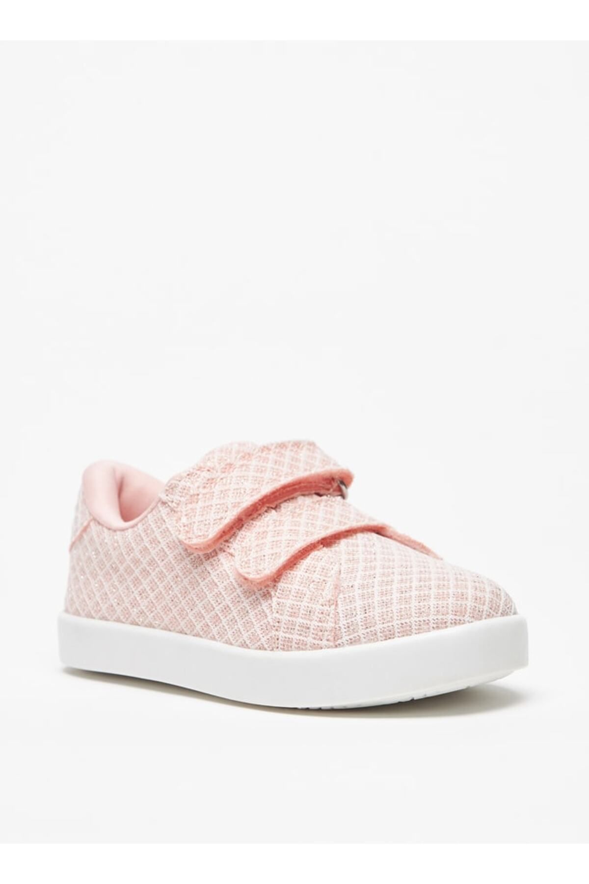 Flora Bella by Shoexpress-Textured Sneakers with Hook and Loop Closure 1