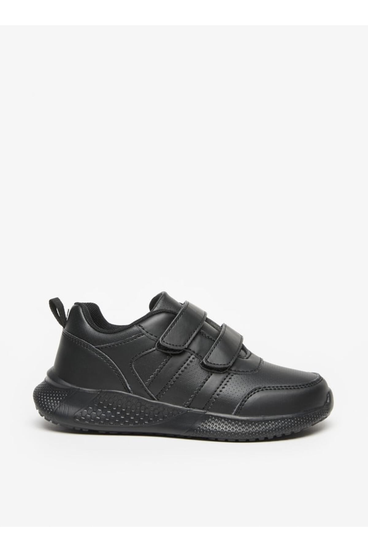 LBL by Shoexpress-Solid School Shoes with Hook and Loop Closure 2
