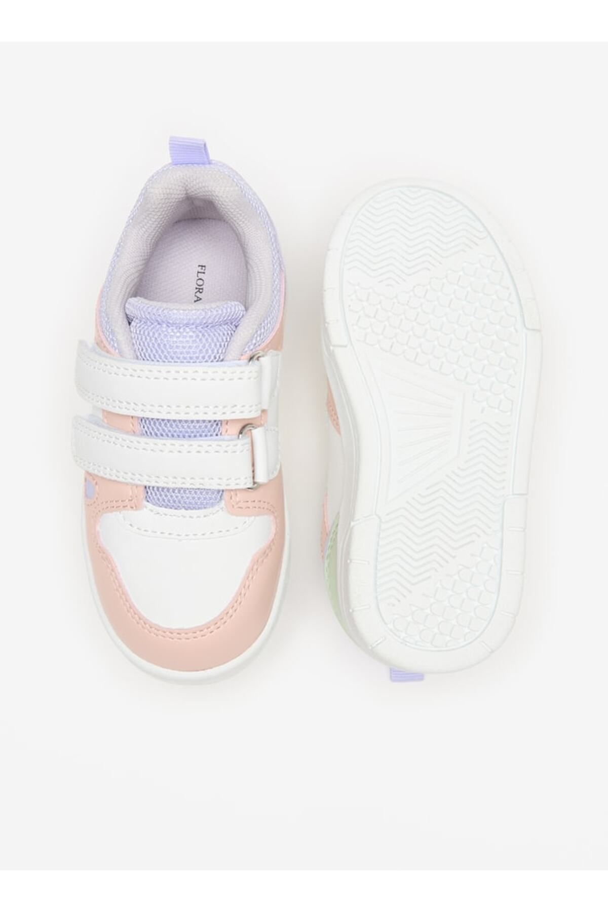Flora Bella by Shoexpress-Colourblock Sneakers with Hook and Loop Closure 4