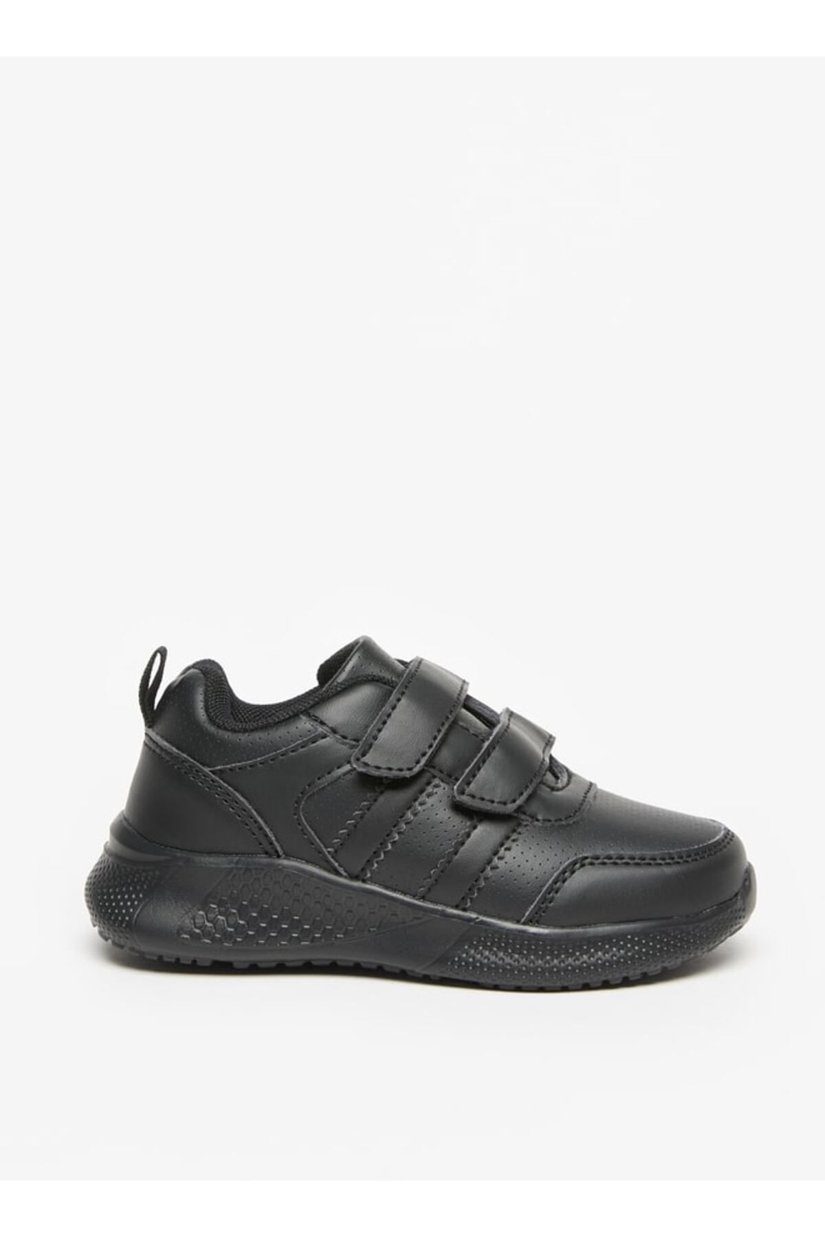 LBL by Shoexpress-Solid School Shoes with Hook and Loop Closure 2