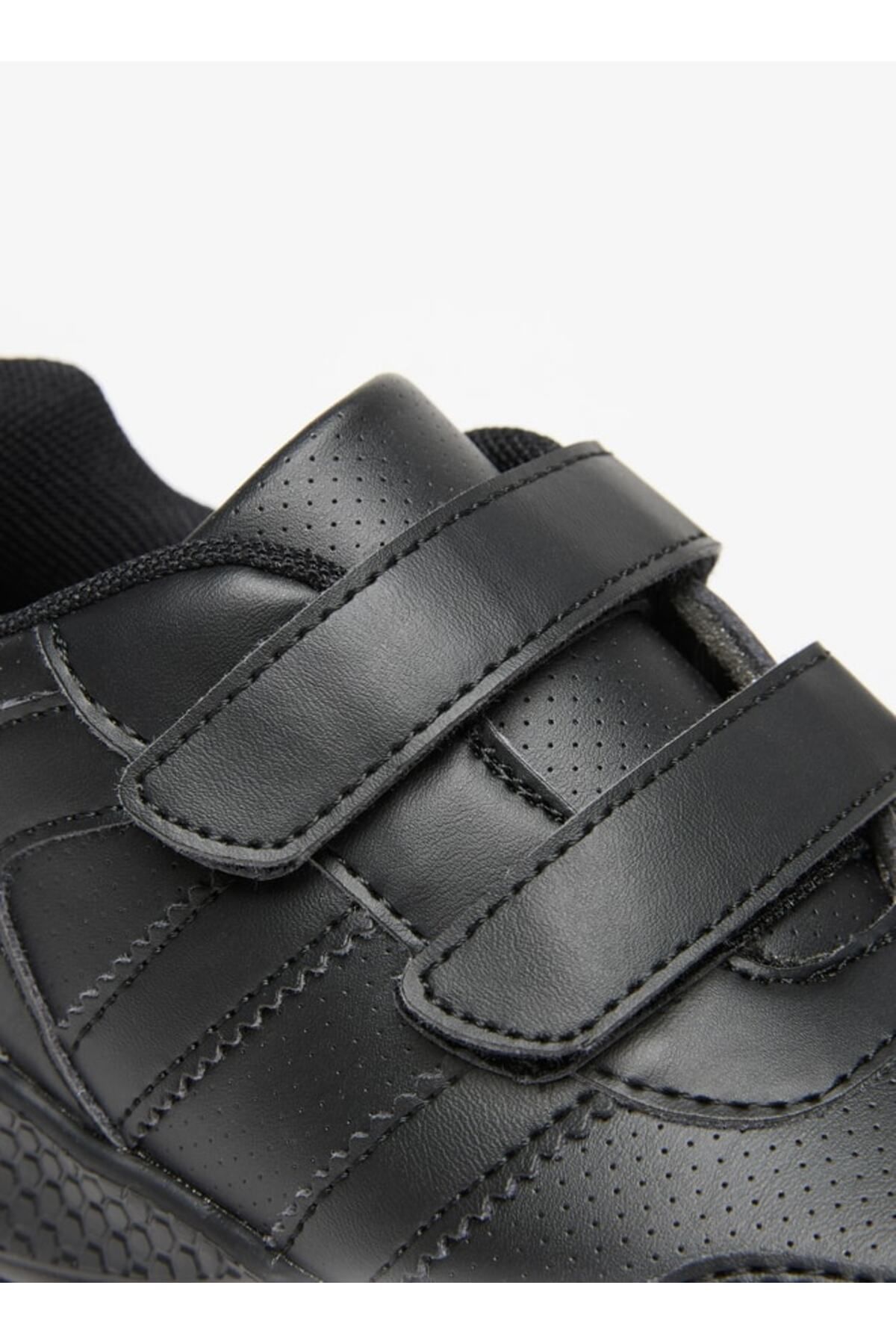 LBL by Shoexpress-Solid School Shoes with Hook and Loop Closure 5