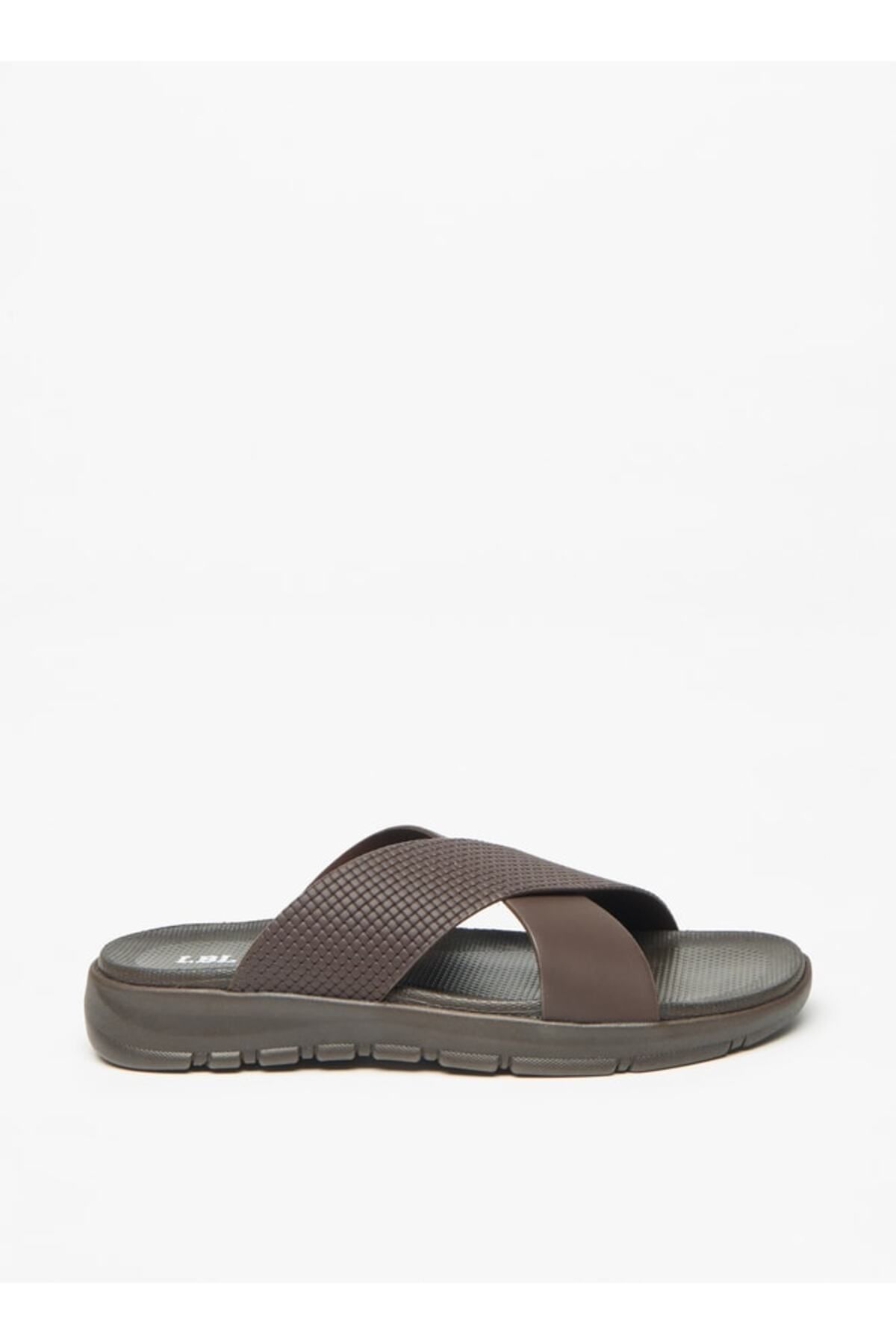 LBL by Shoexpress-Men's Textured Cross Strap Slip-On Sandals 2