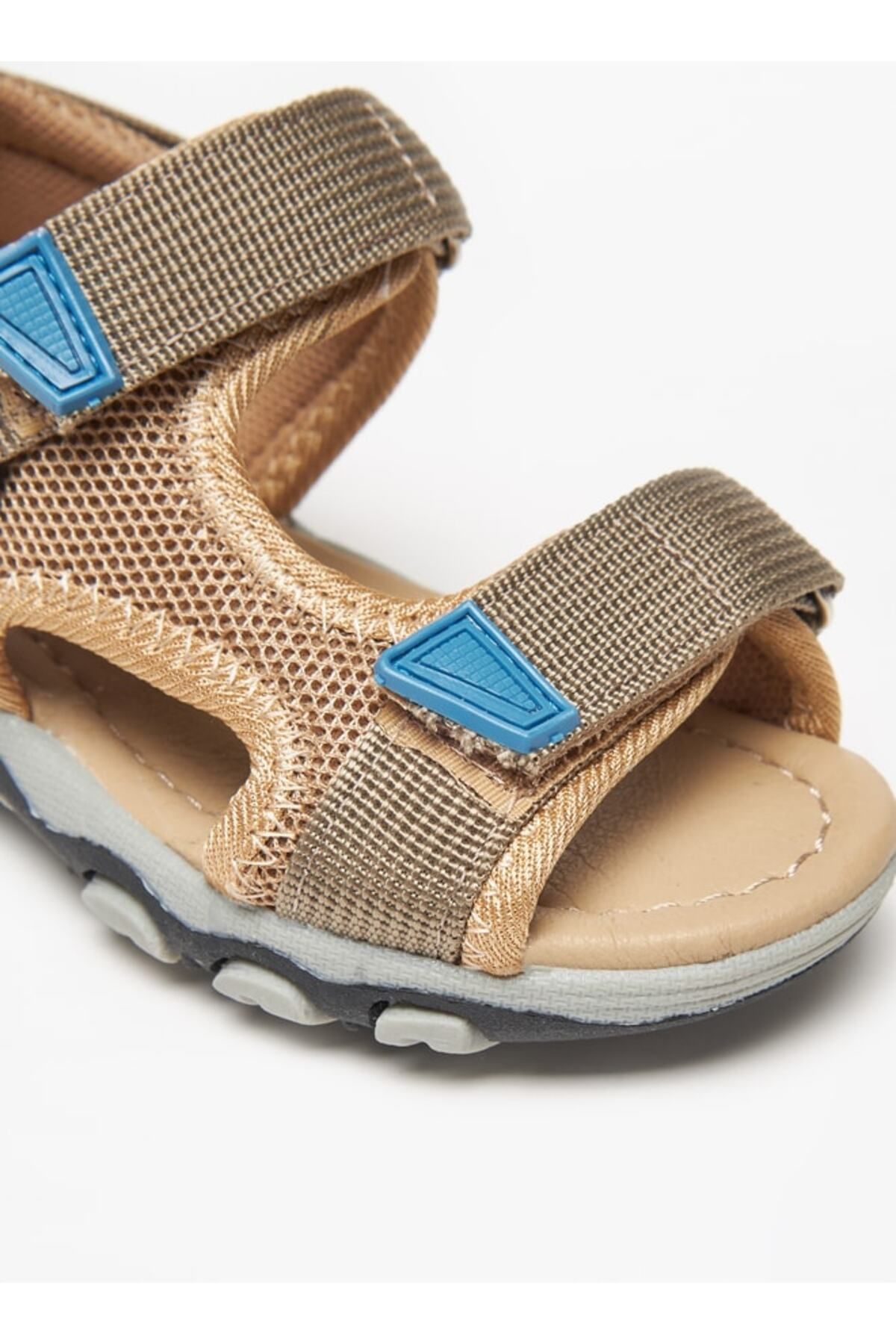 LBL by Shoexpress-Boys' Textured Backstrap Sandals with Hook and Loop Closure 5