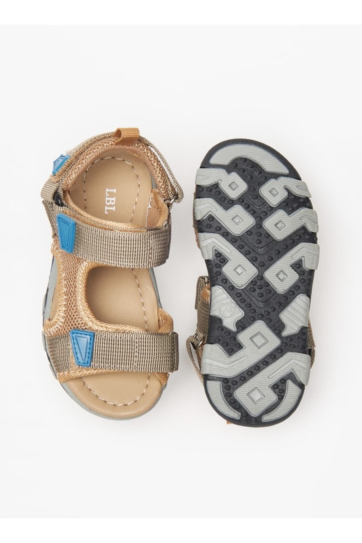 LBL by Shoexpress-Boys' Textured Backstrap Sandals with Hook and Loop Closure 4