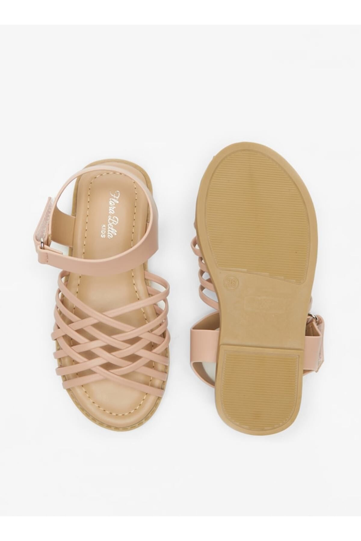 Flora Bella by Shoexpress-Cross Strap Open Toe Sandals with Hook and Loop Closure 4