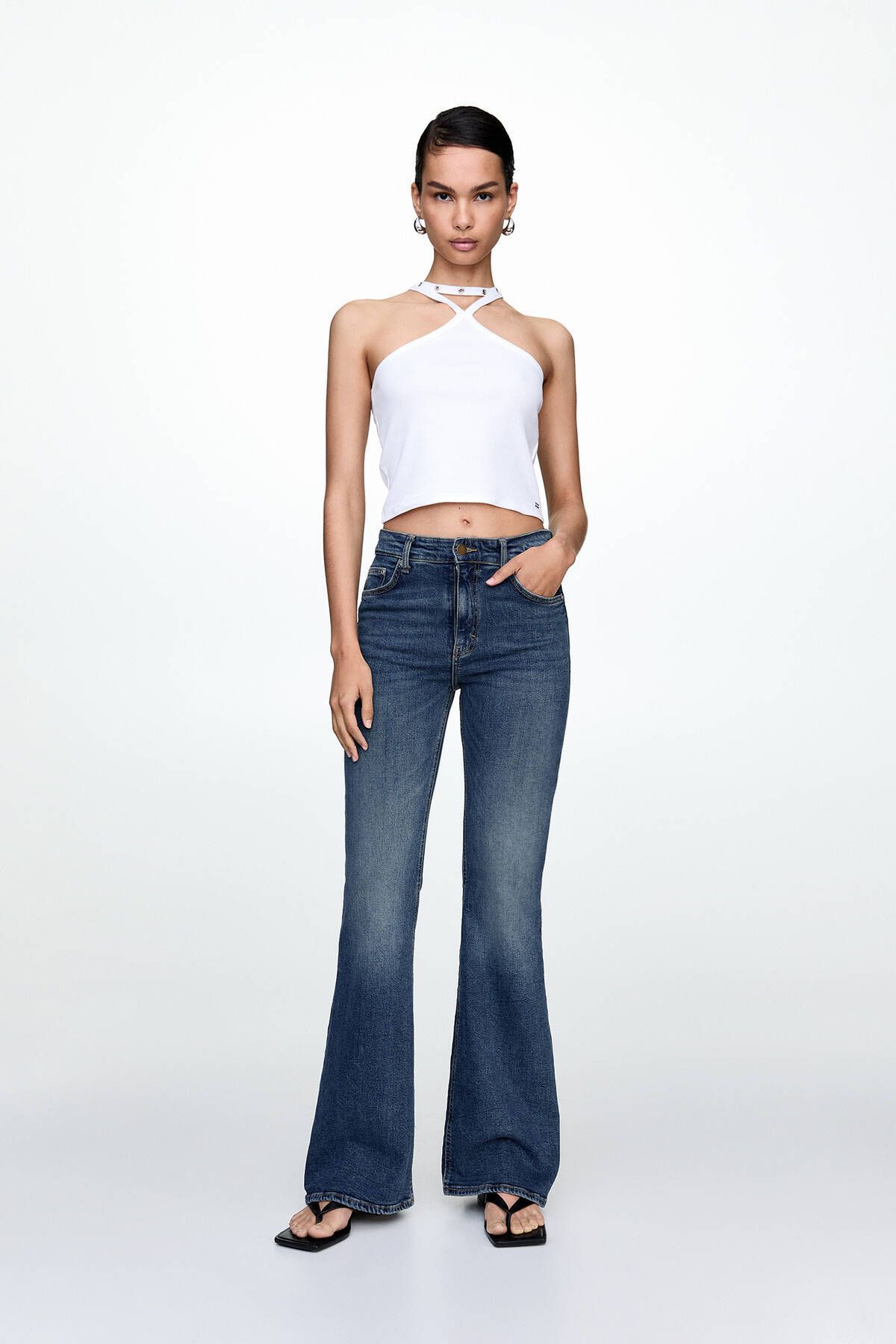 Pull & Bear-Spanish Leg High Waist Skinny Jeans 2