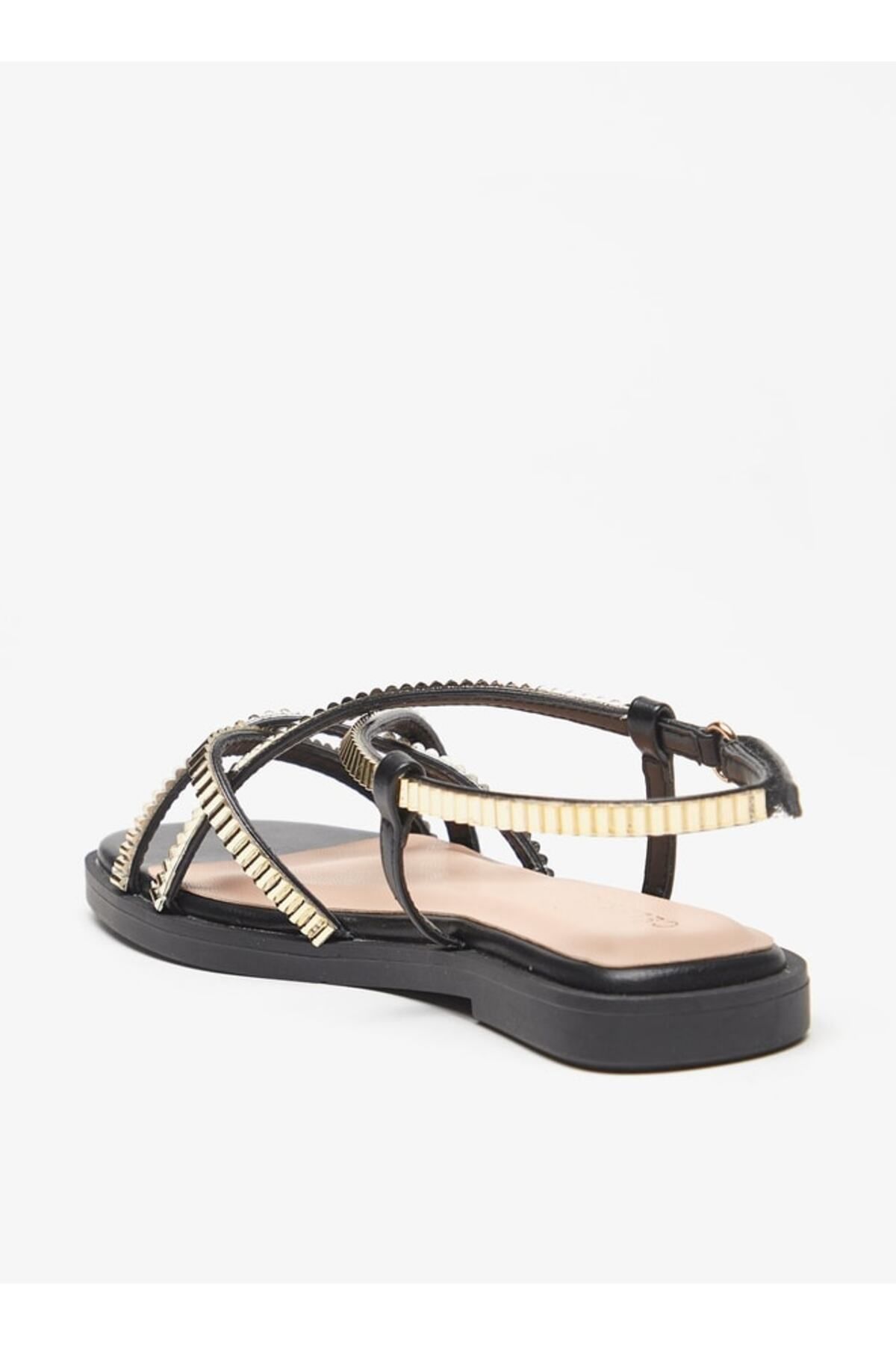 Celeste-Girls' Embellished Sandals with Hook and Loop Closure 2