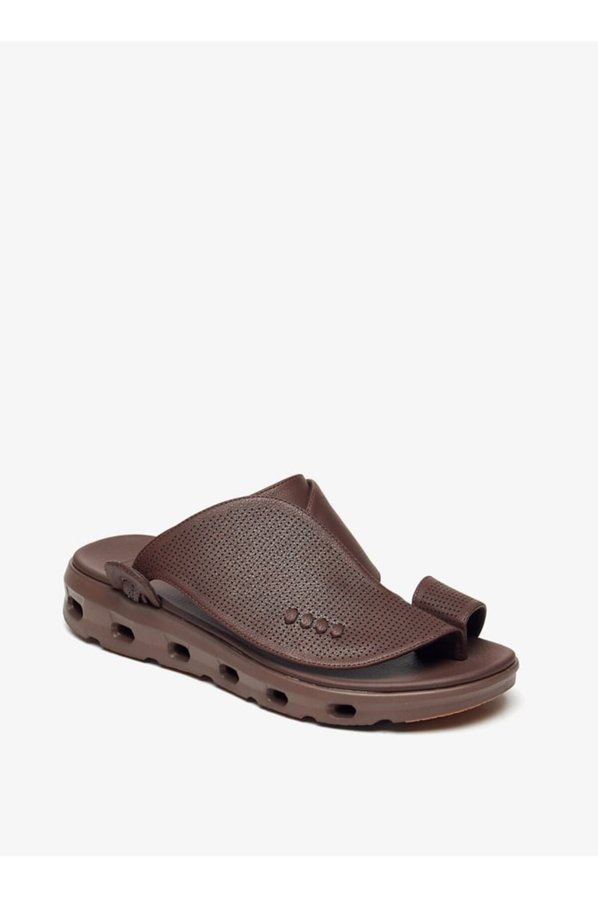 Le Confort-Textured Slip-On Arabic Sandals with Toe Loop 2