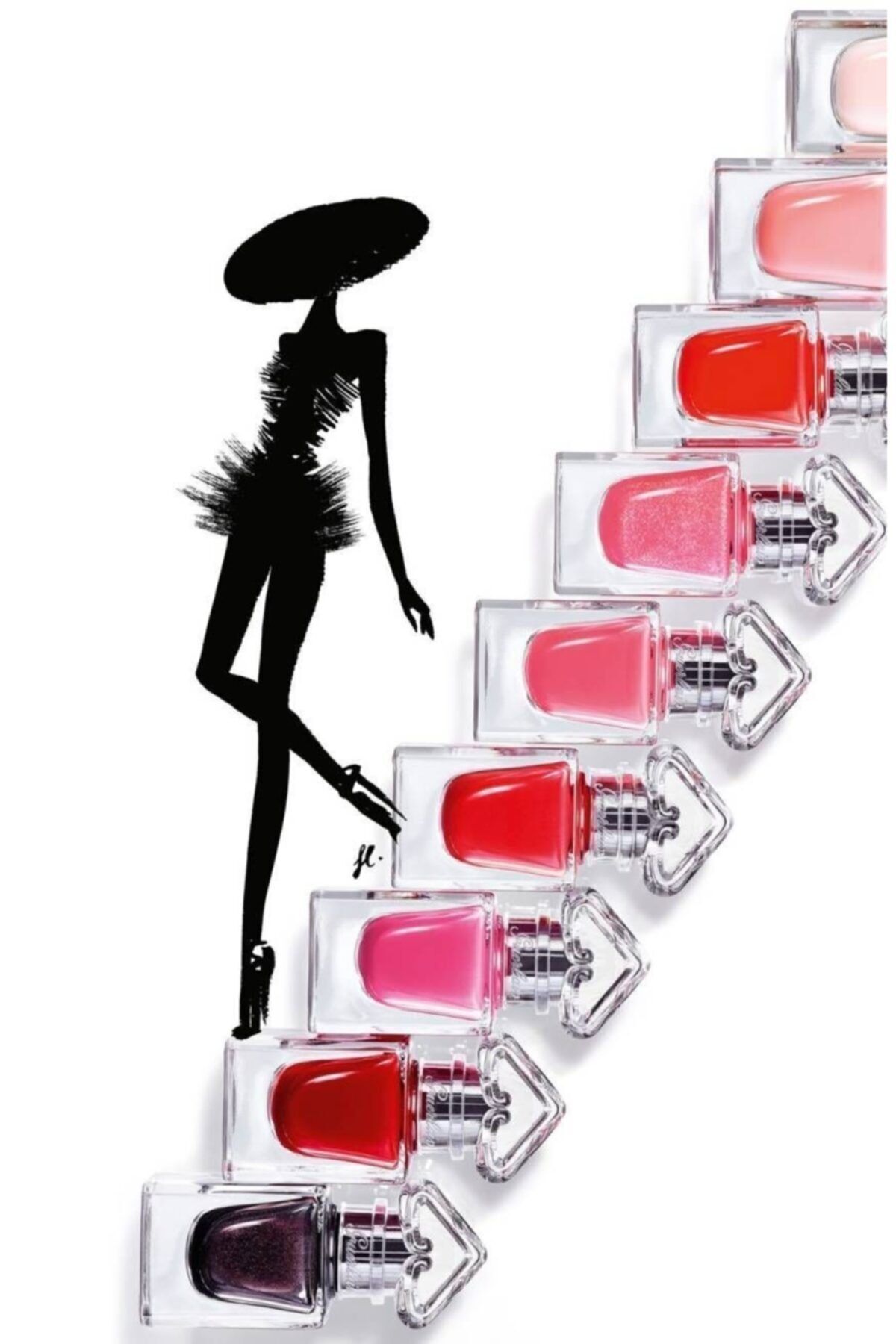 لاک ناخن Le Petite Robe Noire Nail Color 024 مشکی گیلاسی Guerlain