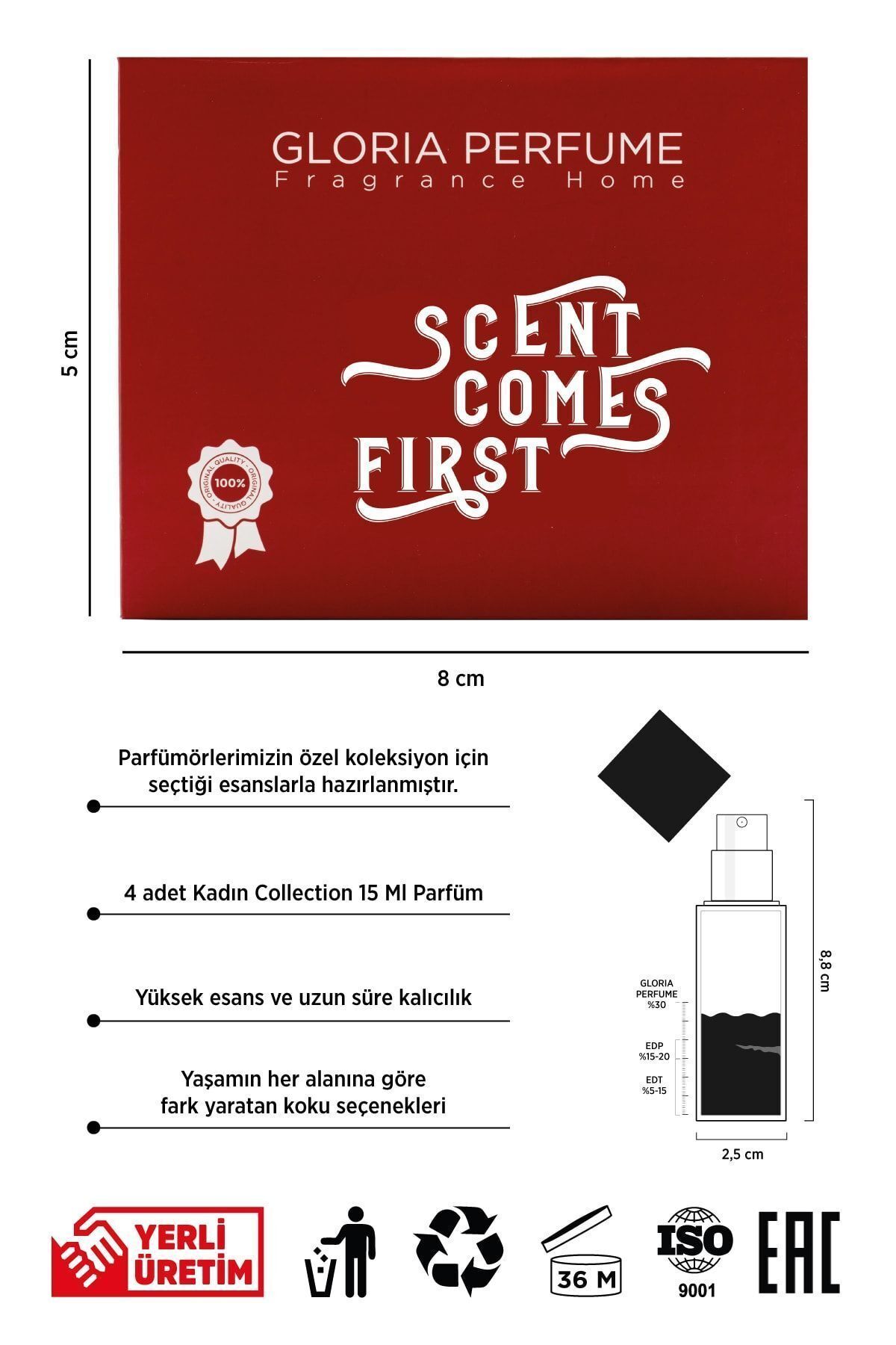 ست عطر زنانه اول مجموعه 60 میل می آید Gloria Perfume