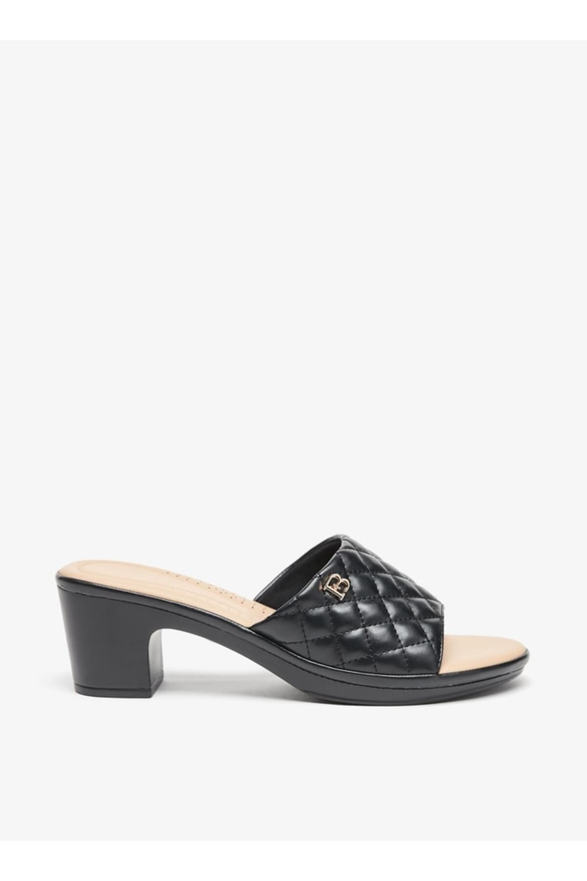 Flora Bella by Shoexpress-Quilted Block Heels Slip-On Sandals 3