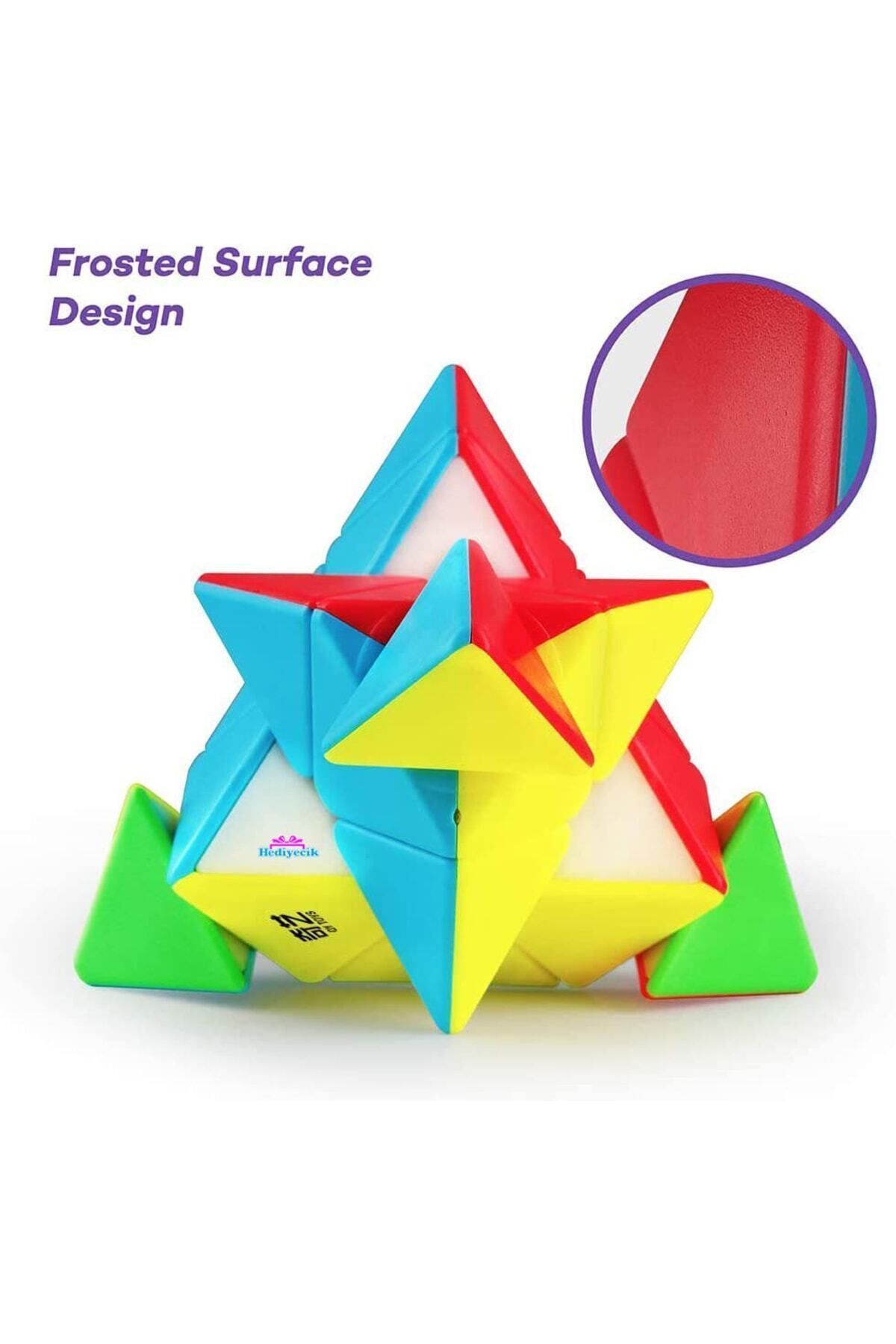 hediyecik-Qiyi Qiming S2 Pyraminx Intelligence Cube Rubik's Cube Non-Sticky 4