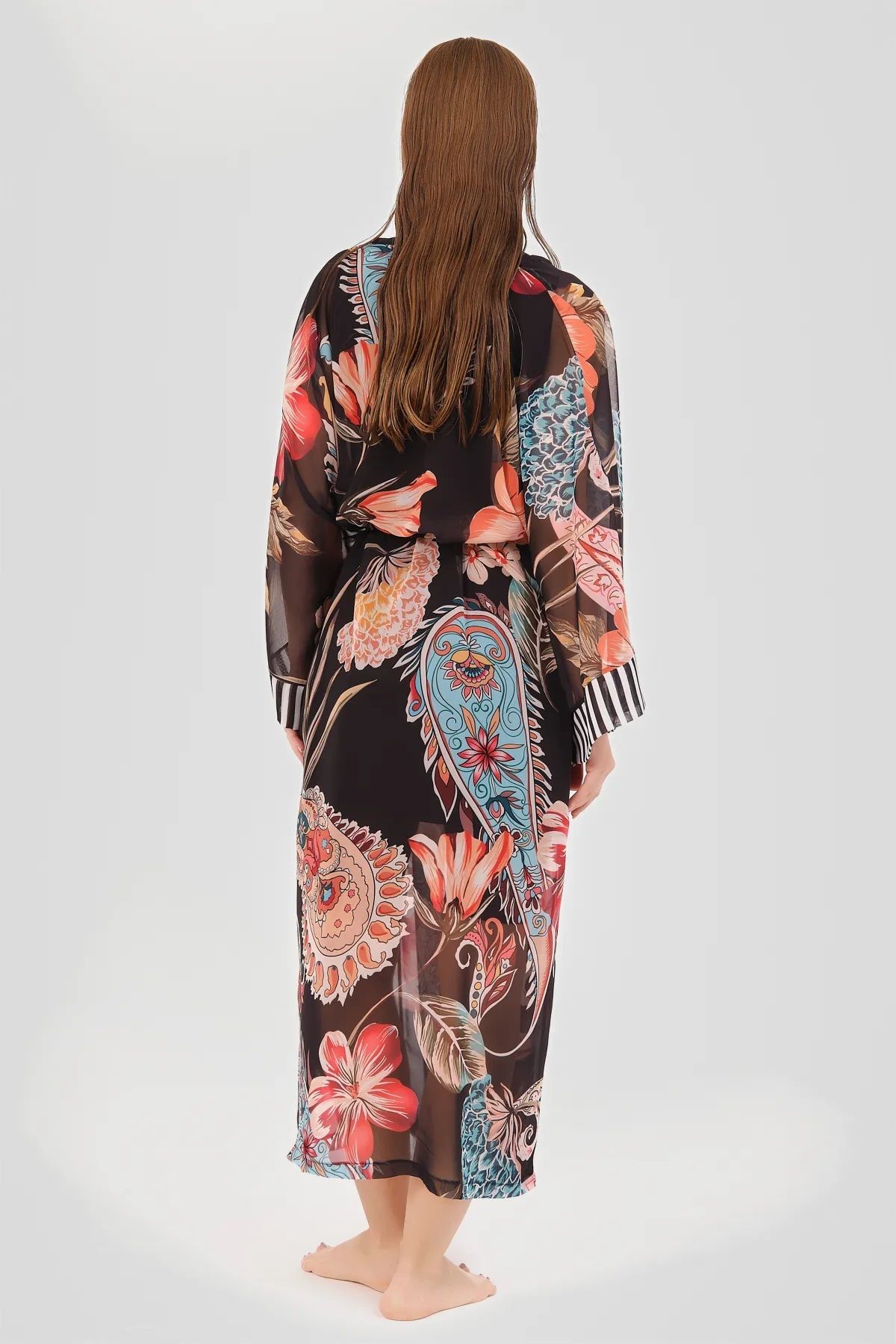 ALFASA-Tulle Patterned Chiffon Pareo - Saw Design 3