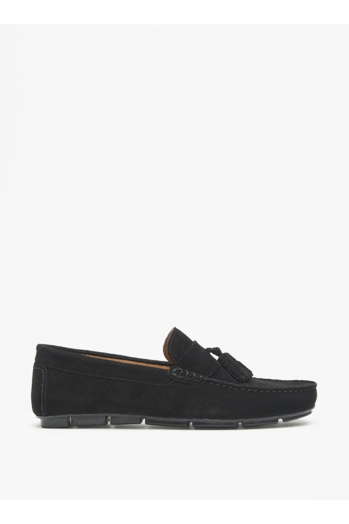 LBL by Shoexpress-Solid Slip-On Moccasins with Tassel Detail 3