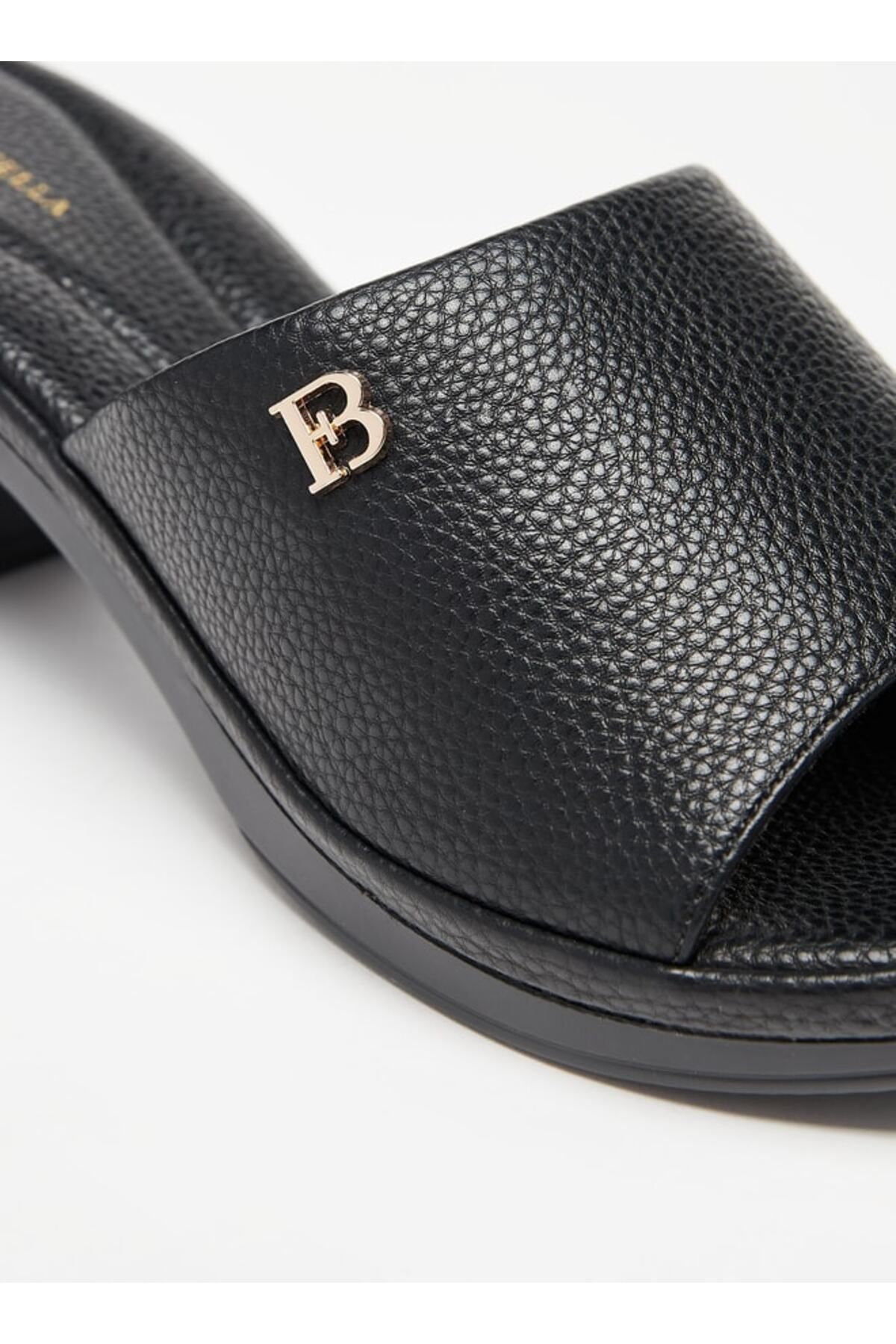 Flora Bella by Shoexpress-Textured Slip-On Sandals with Block Heels 5