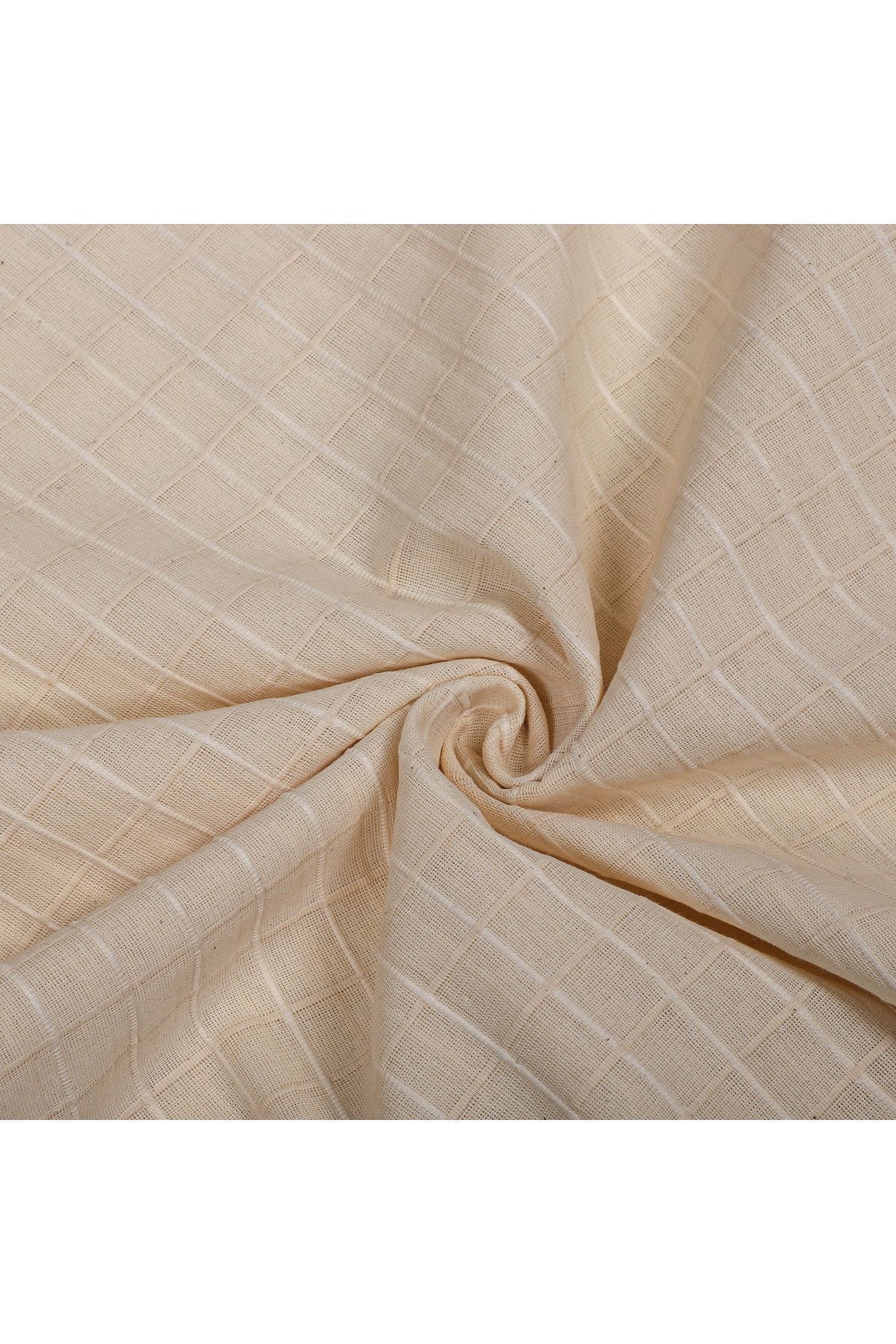 KAMİZ-Monika Raw Square Patterned Curtain-Table Cover-Runner-Punch-Authentic Fabric 2