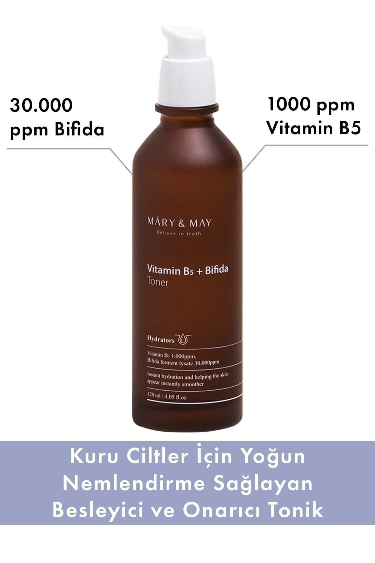 تونر تغذیه و ترمیم ویتامین تونیک B5 + BIFIDA TONER Mary & May