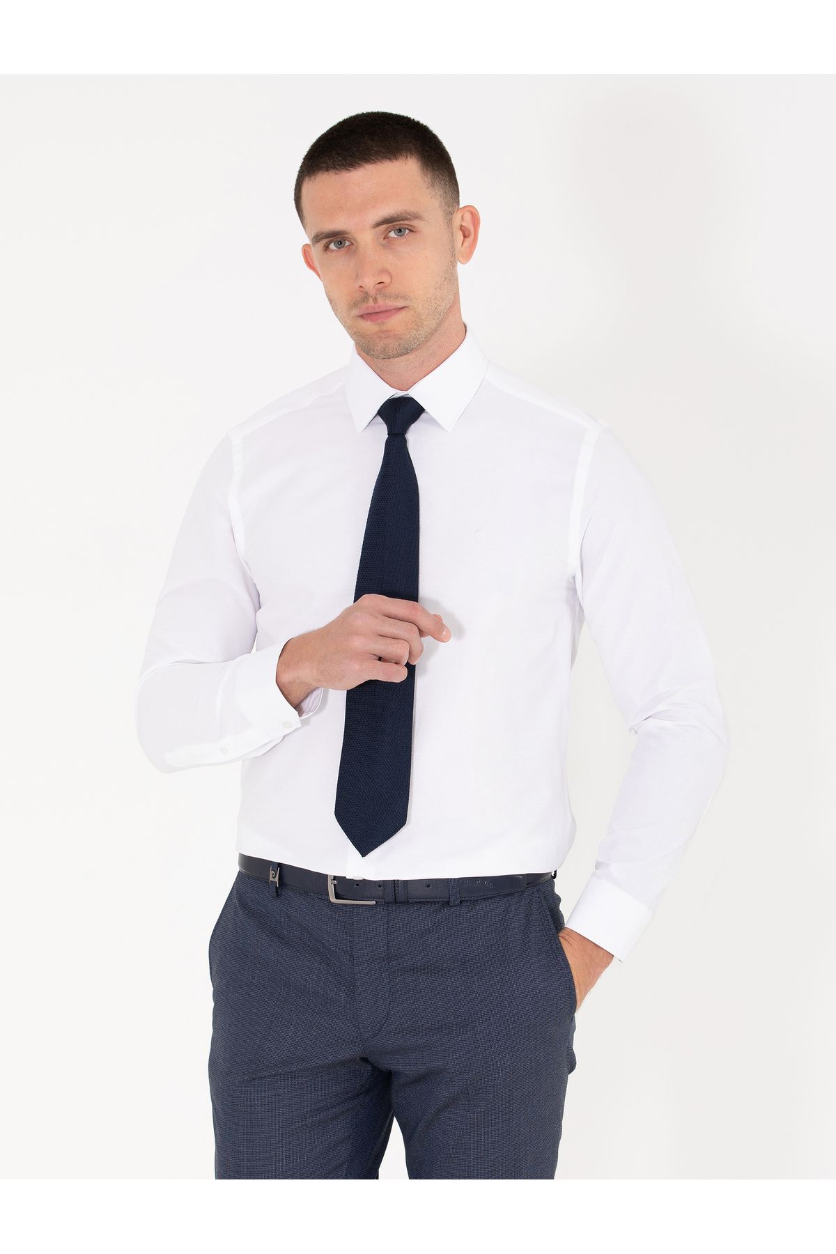 white slim fit chemise basic 50275622 vr013