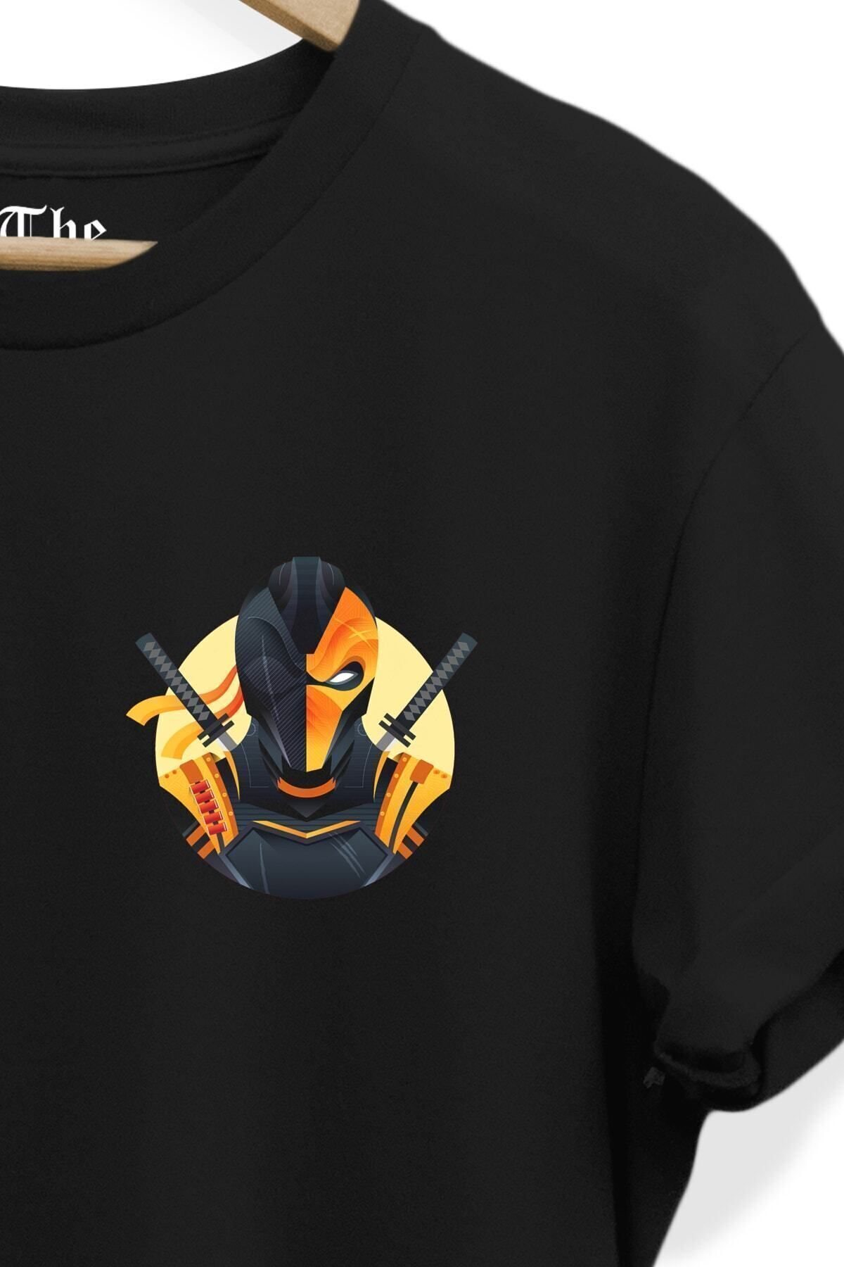 The Baski-Black Unisex Deathstroke - Slade Wilson Printed Short Sleeve T-shirt 2