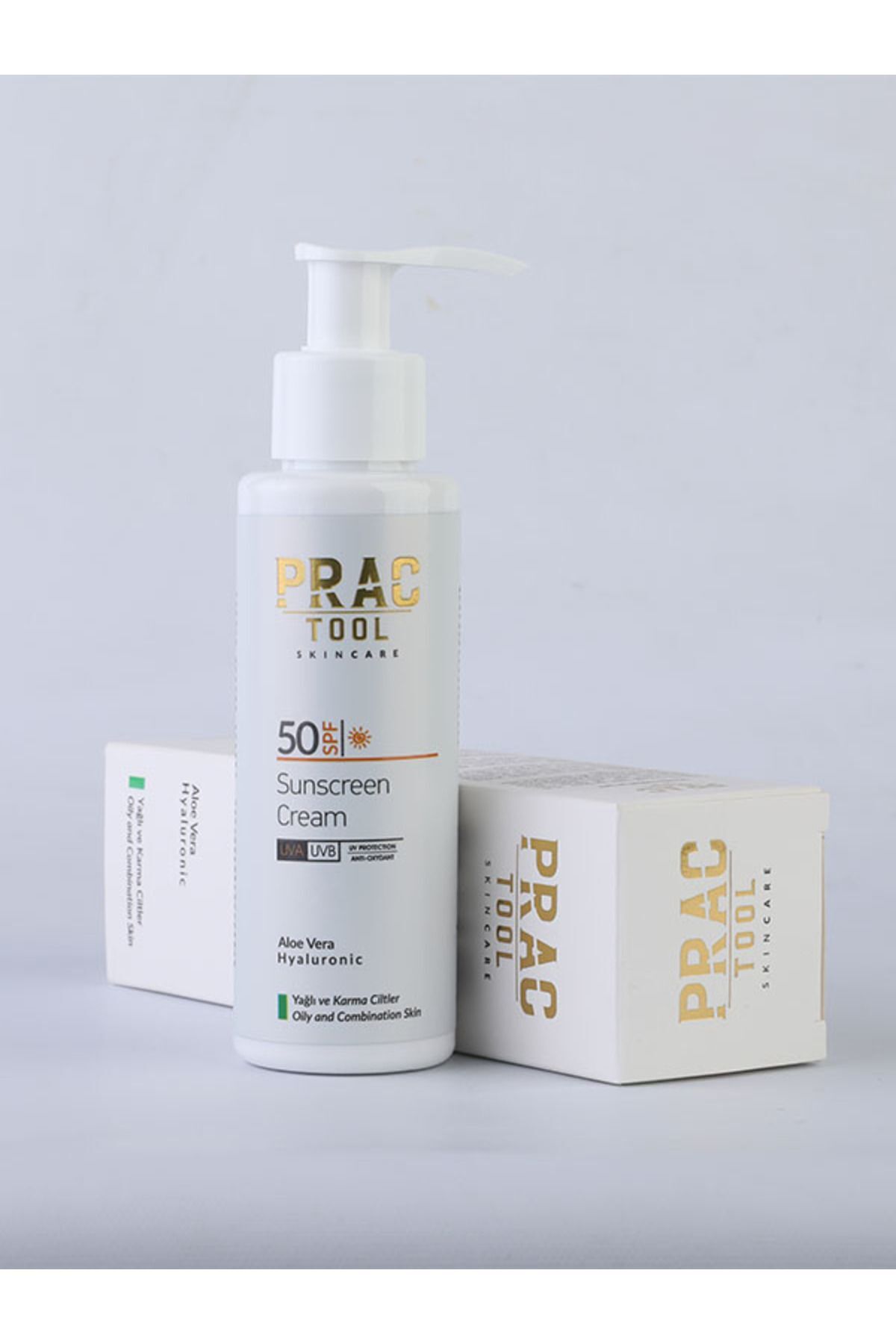 Yağlı Ve Karma Ciltler İçin Güneş Kremi Aloe Vera & Hyaluronic Acid Etkili Yüksek Koruma +50Spf — PRACGNS2 — تصویر 2 از 3
