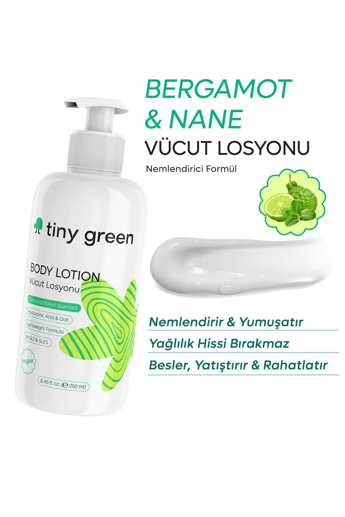 Canlandırıcı Bergamot & Nane Kokulu Vücut Losyonu 250 ml — TG-0215 — تصویر 2 از 5