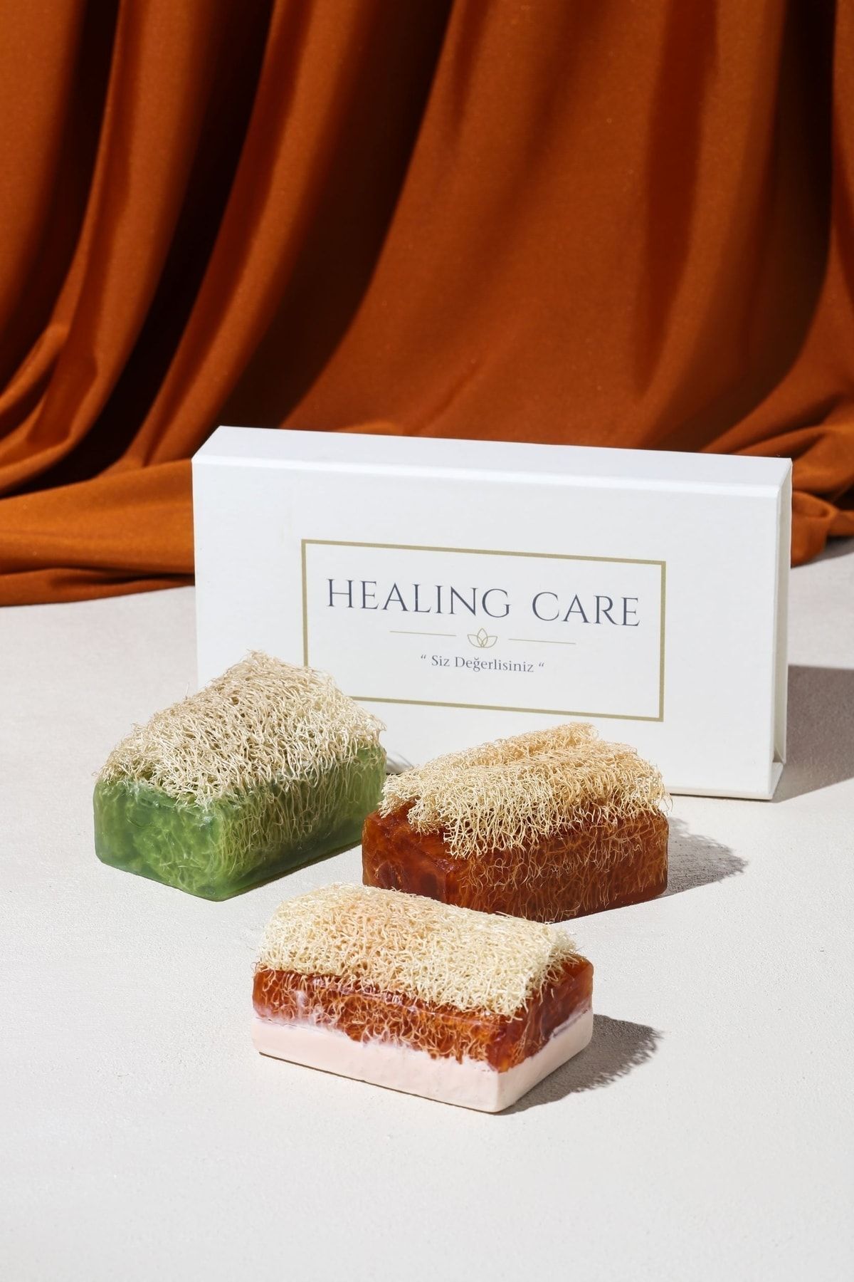 Doğal At Kılı Selülit Fırçası + Kabak Lifli Eşek Sütlü Ballı Sabun Bakım Seti — Healingcare31 — تصویر 2 از 3