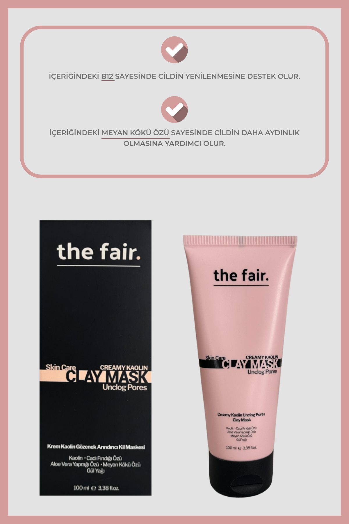 the fair.-The Fair - 150ml Sensitive and Dry Skin Cleansing Gel, 100ml Pore Cleansing Kaolin Clay Maker 4