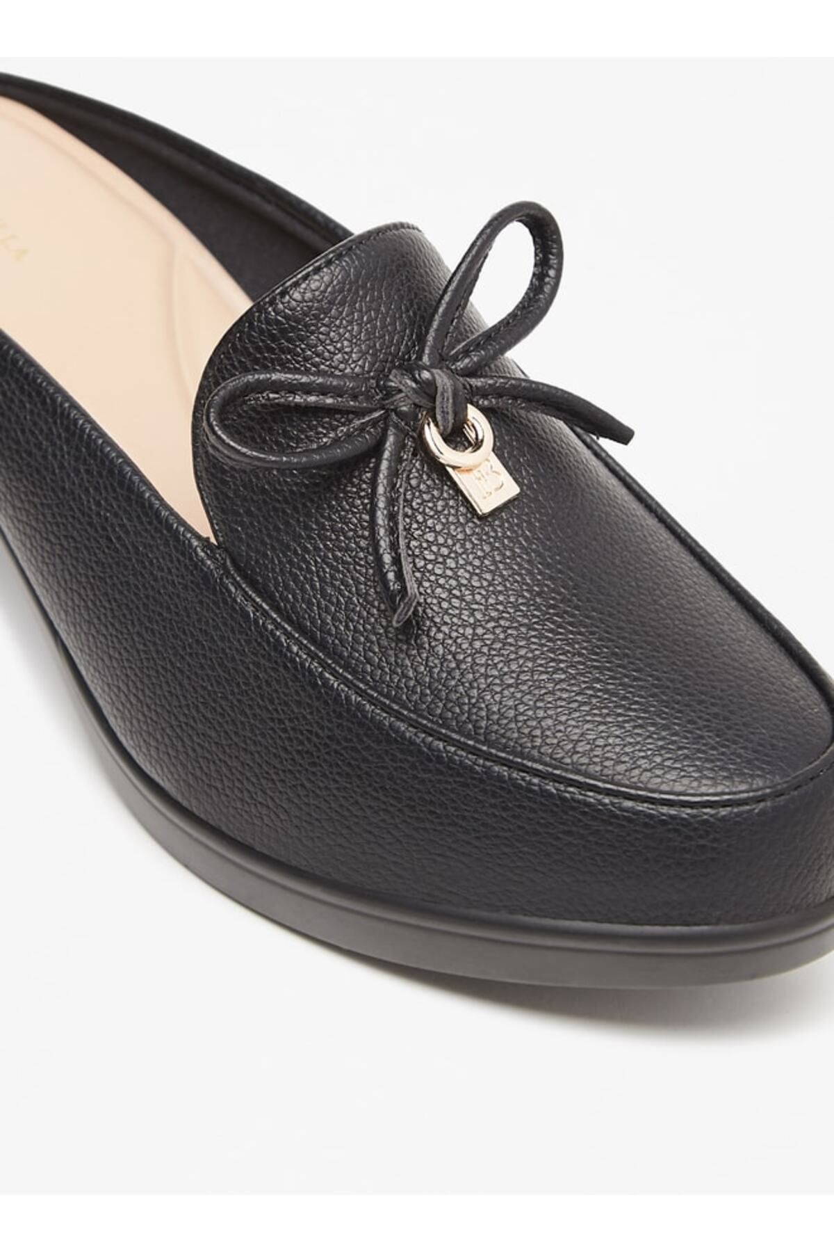 Flora Bella by Shoexpress-Bow Accent Slip-On Mules with Block Heels 5