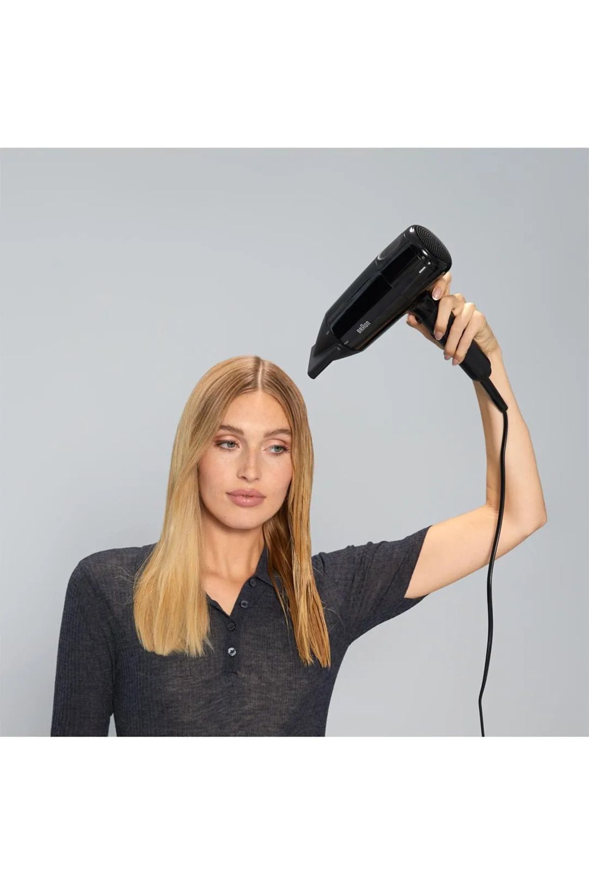 Braun-Hair Dryer 2200 W, 2 Tools, Large Diffuser & Nozzle, Pivot Cord Guard, Ionic function HD225SDE 5