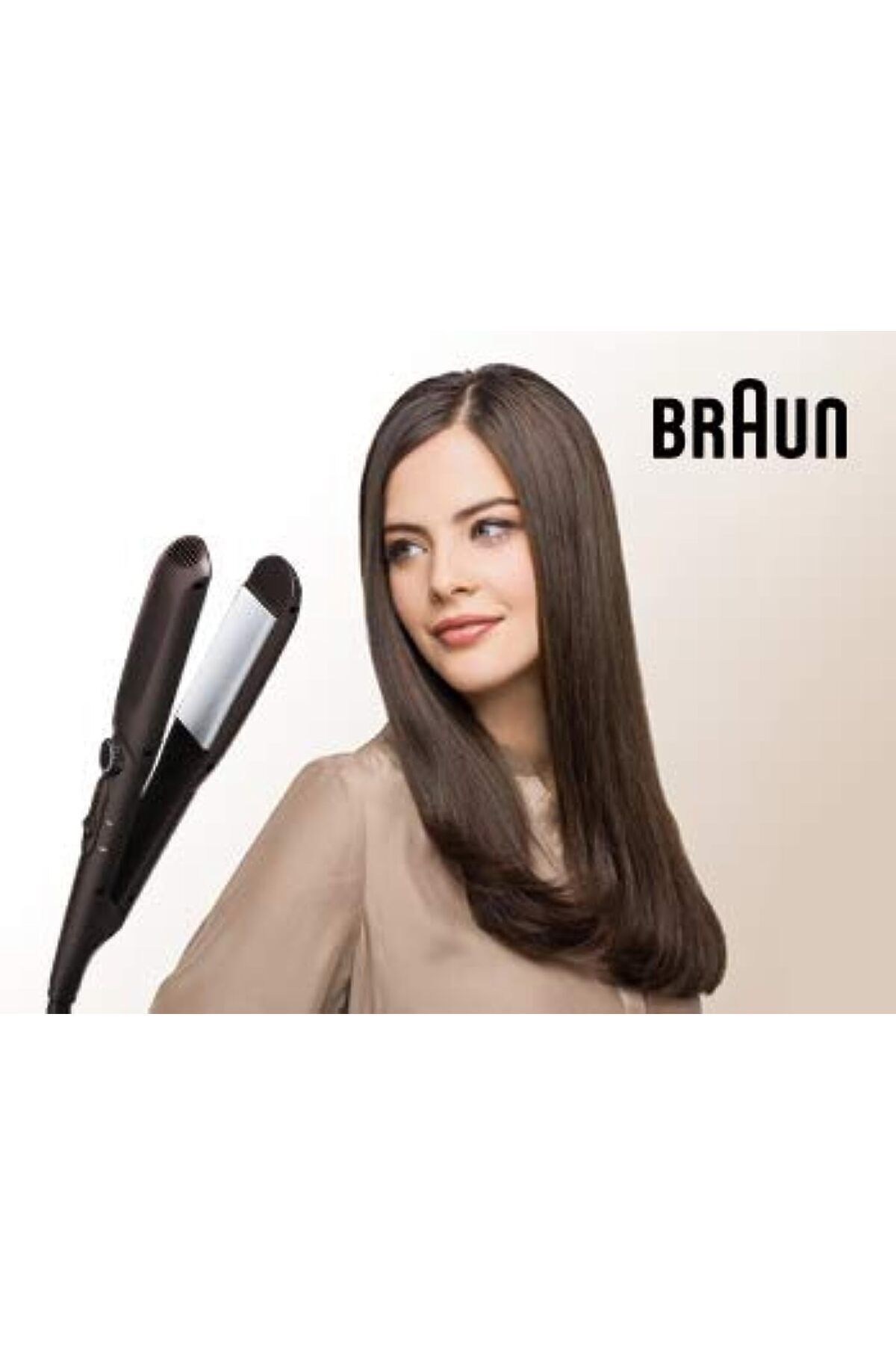 Braun-مكواة فرد الشعر براون ساتين هير 3 ST310 ذات الألواح العريضة 7