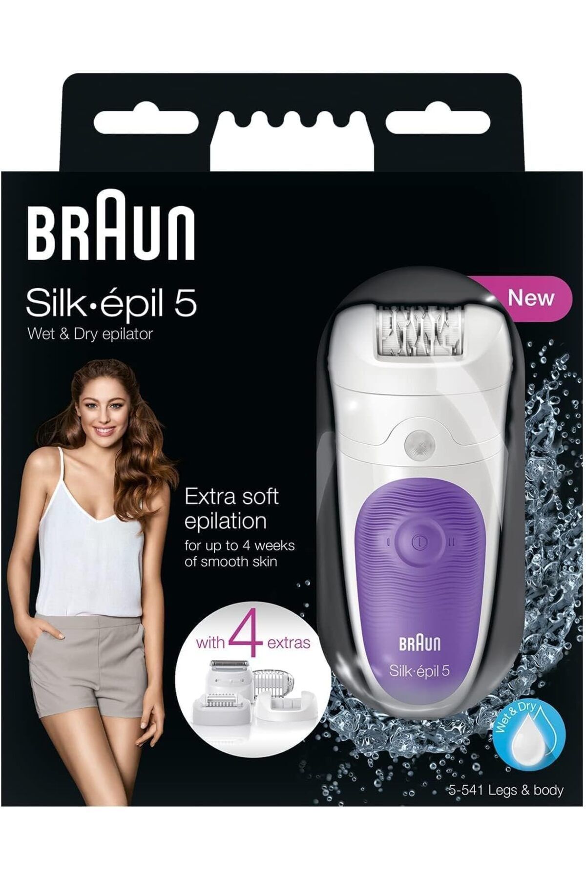 Braun-Silk-epil Epilator 28 Microgrip, Anti-slip, Skin Contact Cap & High Frequency Massage - Se5541 6