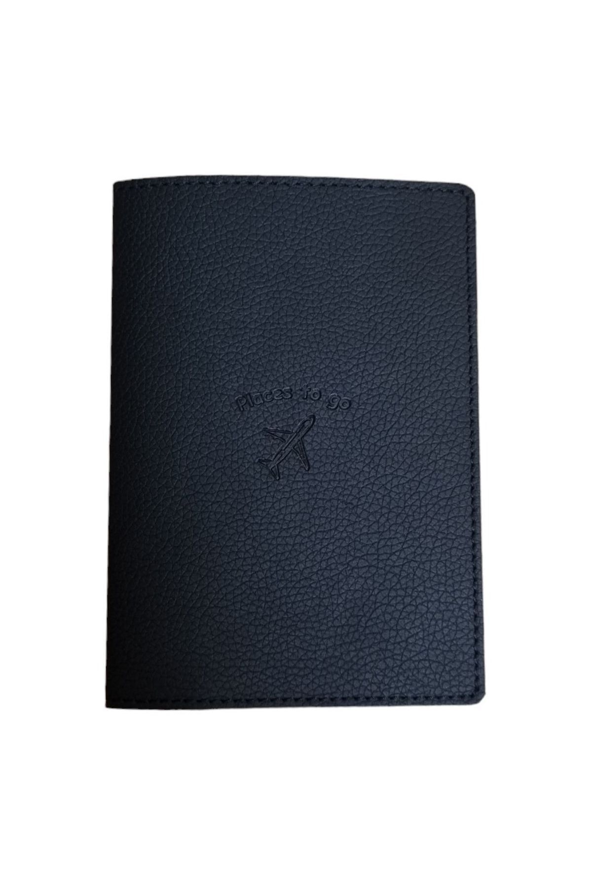 Acar Mira Thermo Leather Passport Holder Cover Black