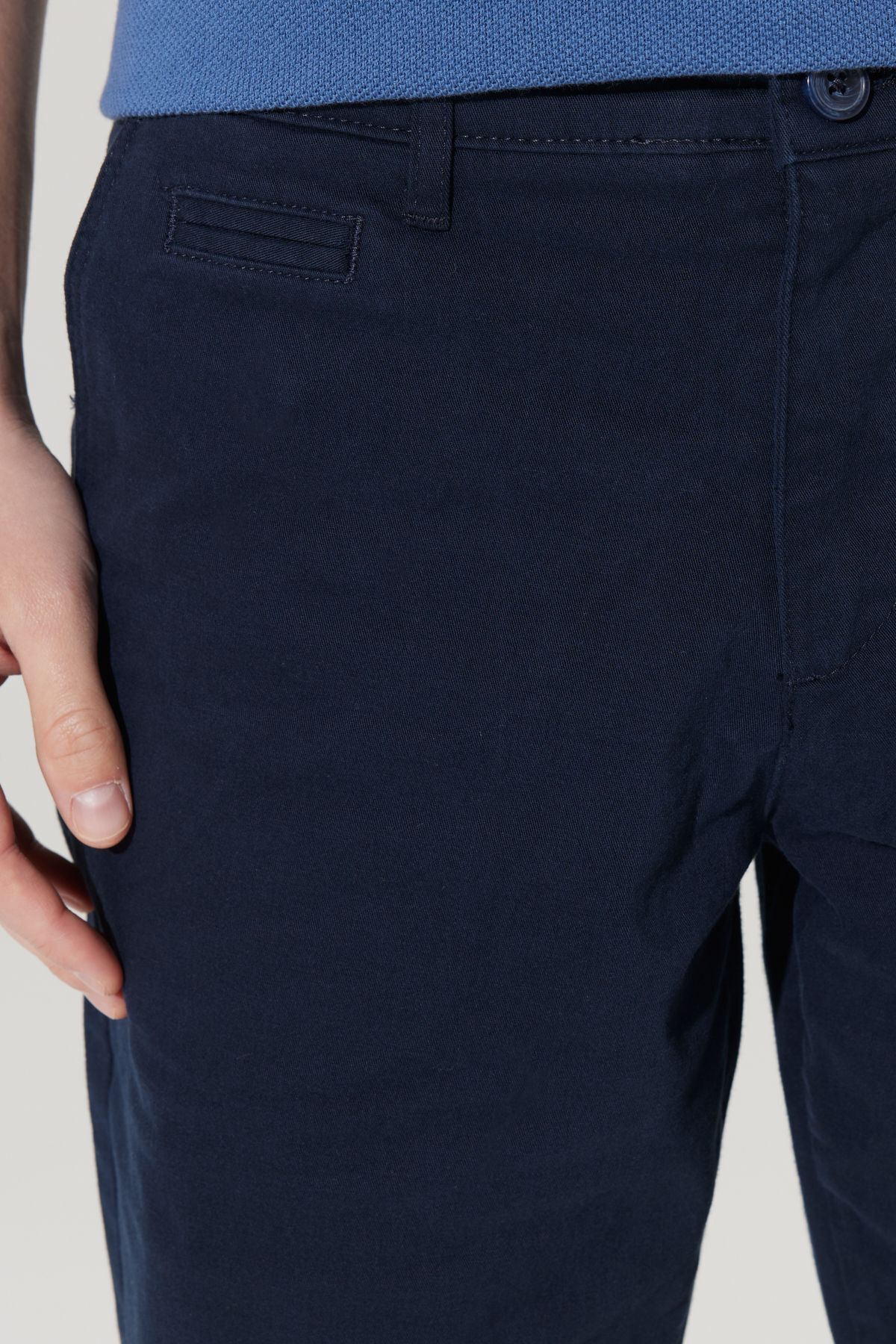 شورت و شلوارک مردانه آبی سرمه ای آلتین ییلدیز | 4A0223200006 اورجینال - تصویر 5