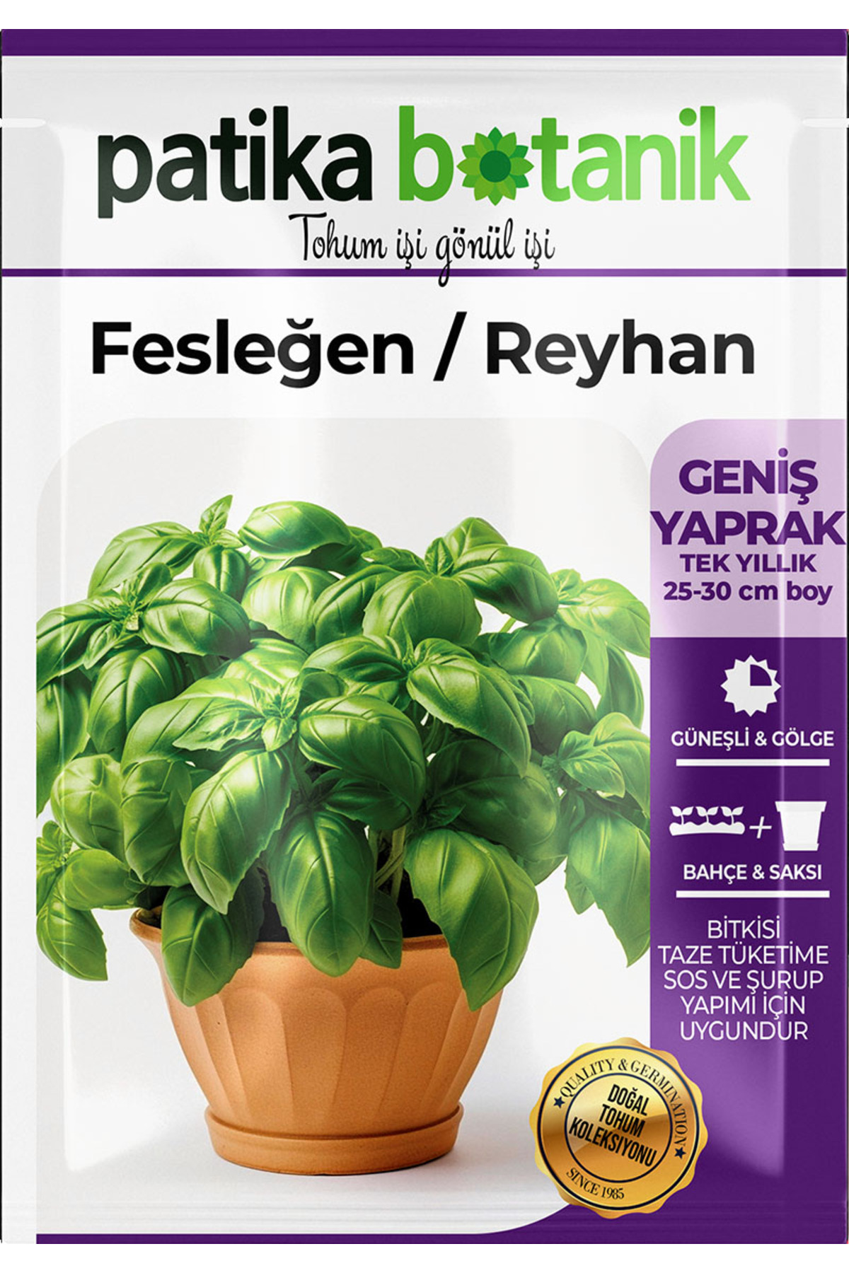 80 Adet Ata Tohumu Yerli Yeşil Fesleğen - Yeşil Reyhan (Ocimum Basilicum) 3