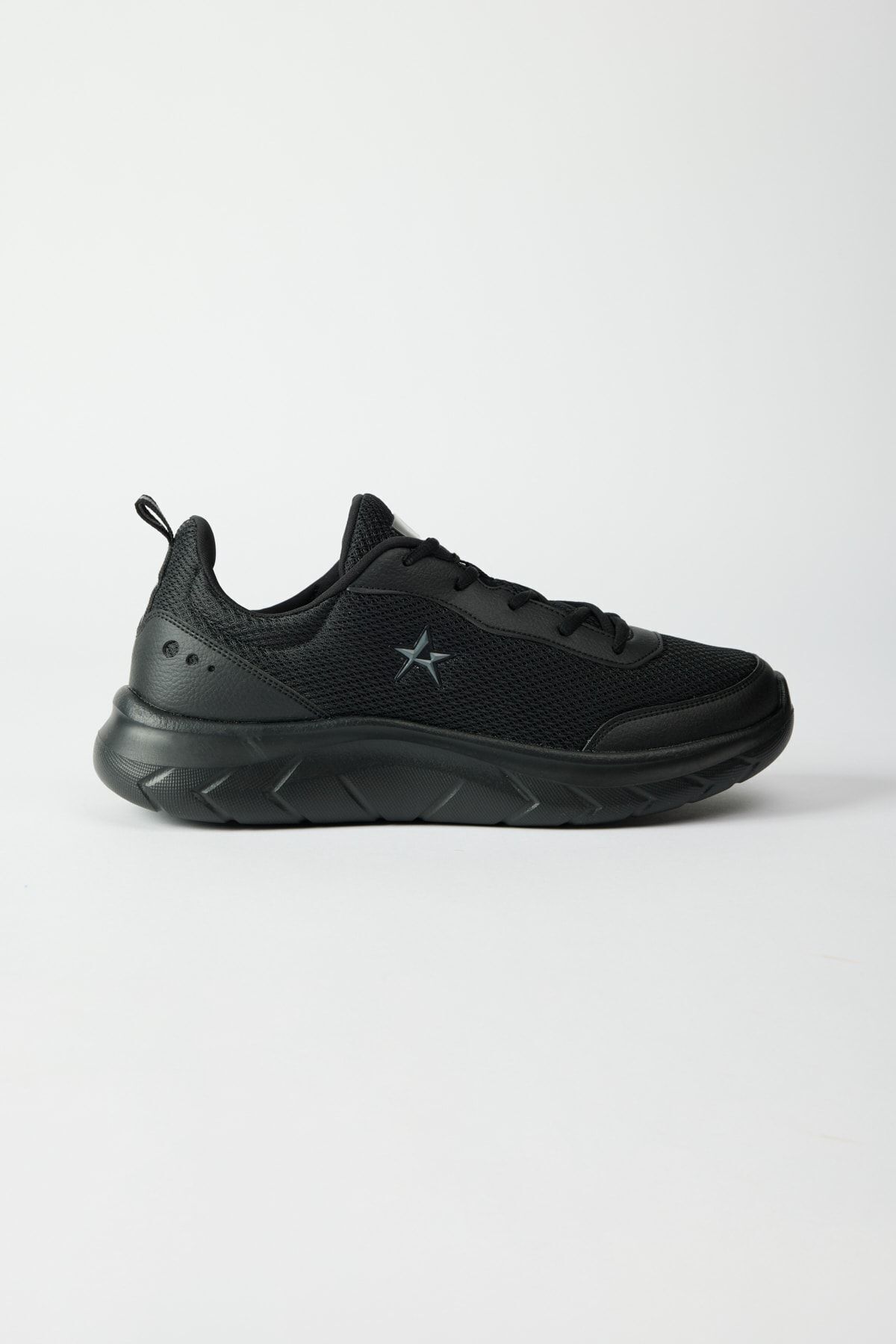 Erkek Siyah Rahat Taban Sneaker Spor Ayakkabı