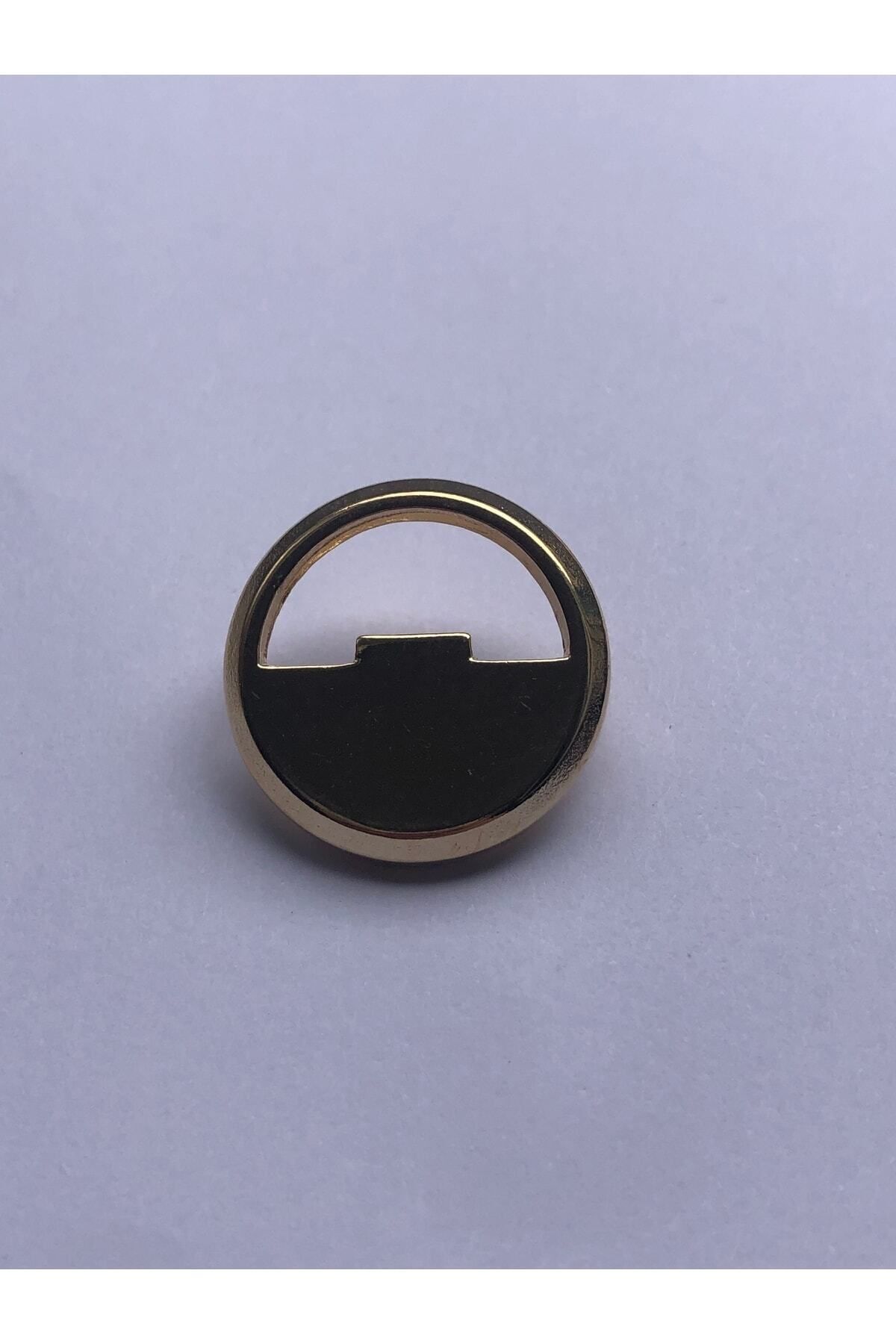 aensia-Light Gold Gold Circle Hollow Special Design Button Metal Button 36 Size Buttons - Pack of 6 Buttons 4