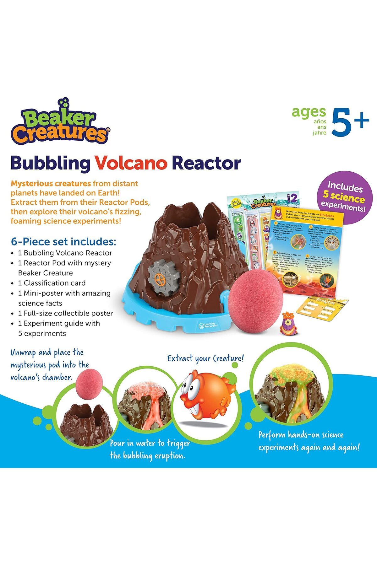 Learning Resources-LR-BEAKER CREATURES® BUBBLING VOLCANO REACTOR 6