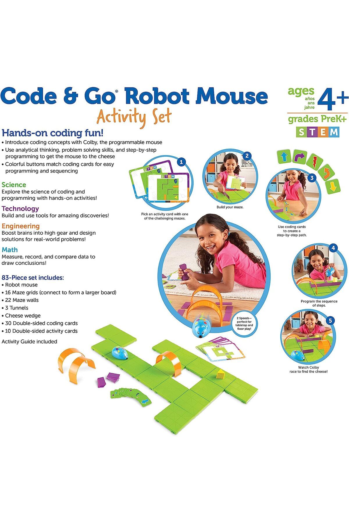 Learning Resources-LR-Code & Go® Robot Mouse Activity Set 6