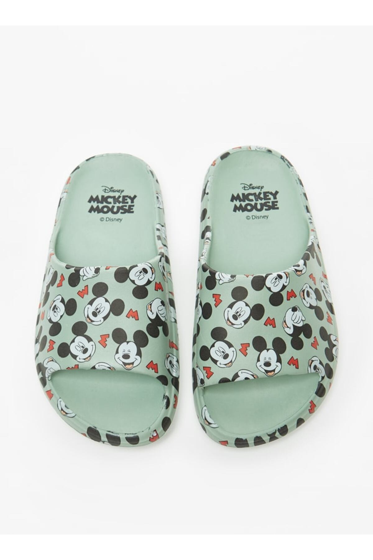 Disney-All-Over Mickey Mouse Print Slip-On Slides 1