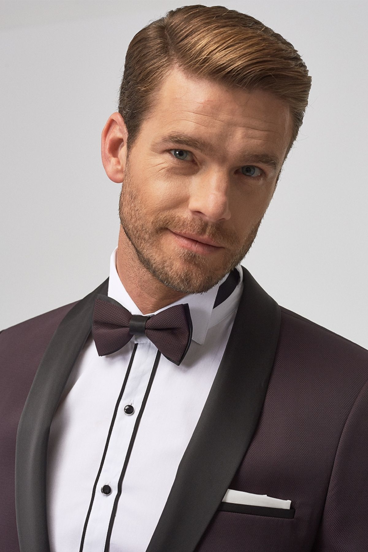 ALTINYILDIZ CLASSICS-Men's Extra Slim Fit Slim Fit Patterned Tuxedo Groom Suit 3